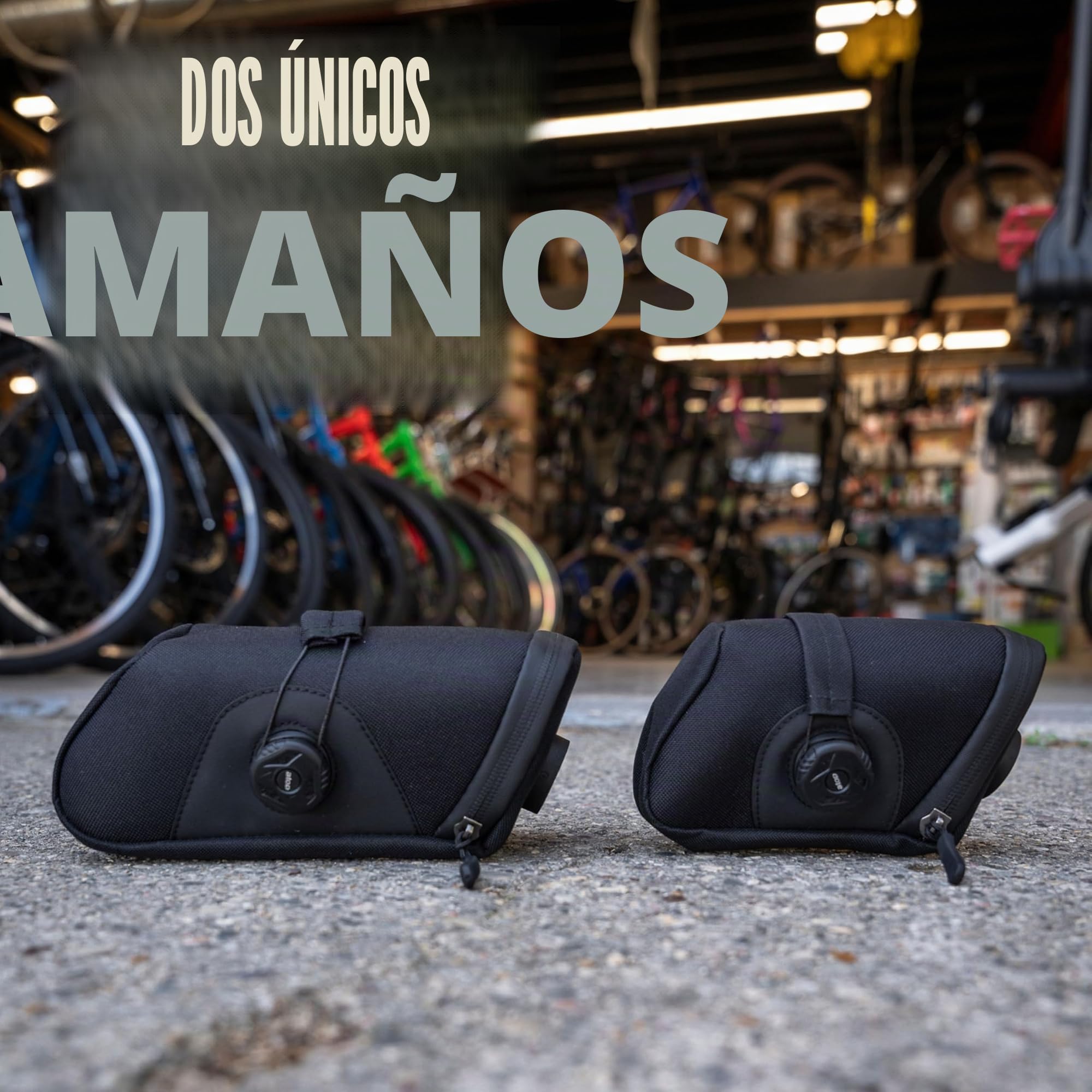 KOM Cycling Bolsa pequeña para sillín seguro con múltiples herramientas, tubo y palancas de neumáticos