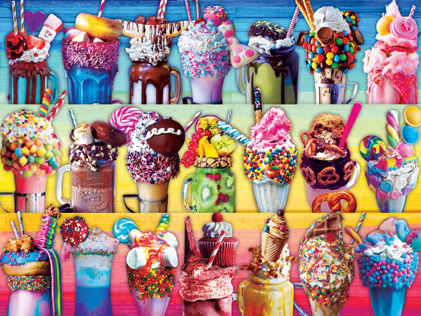 MasterPieces Trendz - Freakshakes 300pc EzGrip Puzzle Multicolor, 18" x 24" - Image 2