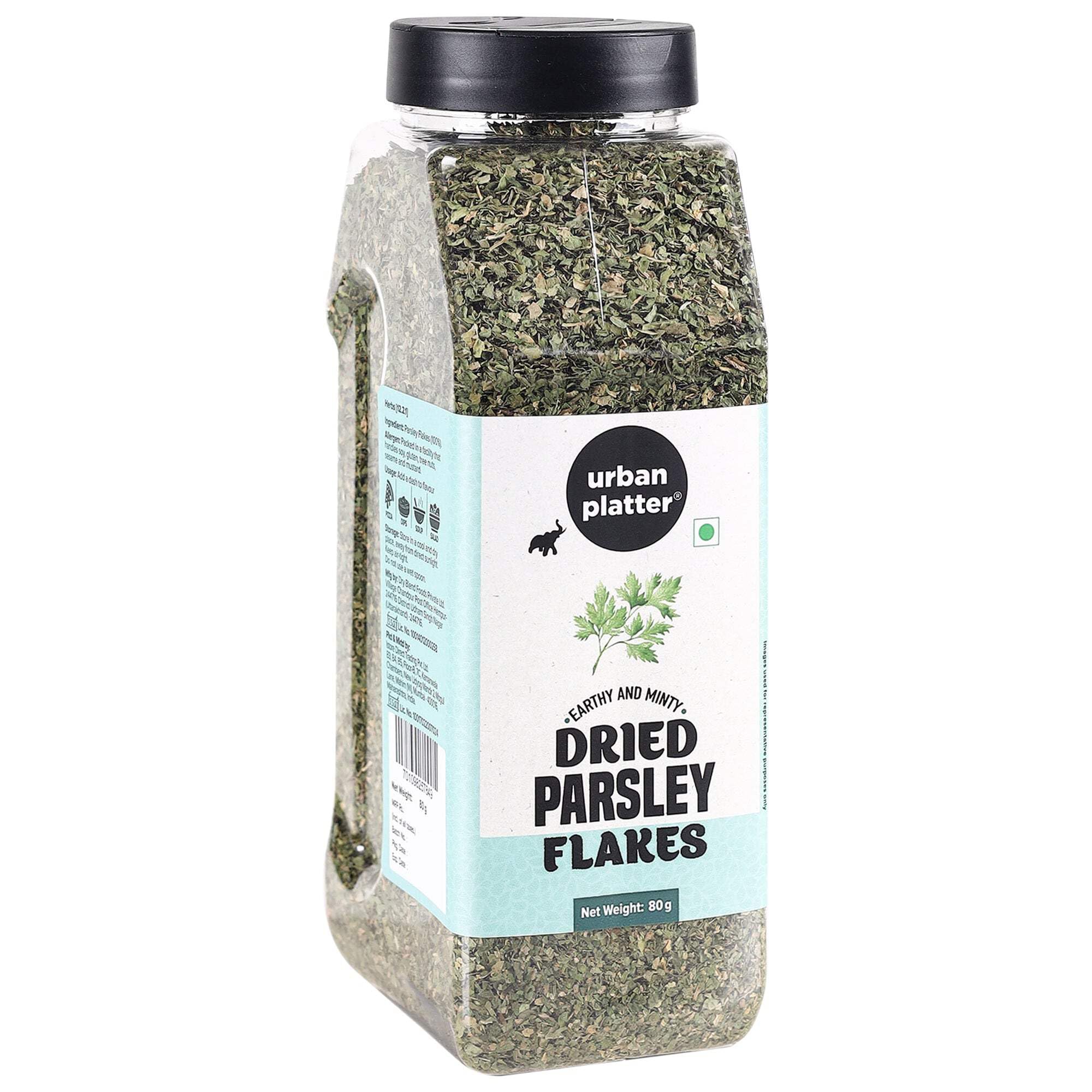 Urban Platter Whole Sun Dried Parsley Flakes Herb, 80g
