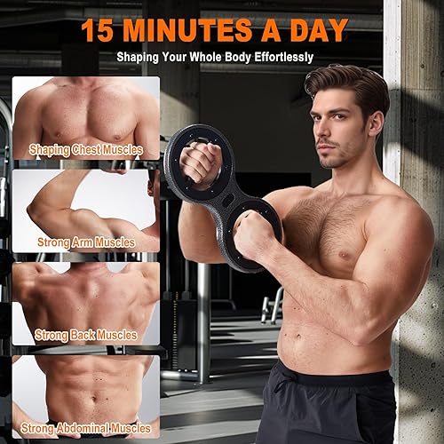 Miniatura 5 de HOTSWEAT Máquina de quemaduras, máquina giratoria ajustable, equipo de entrenamiento de brazo con rotación de 360 grados, ejercitador de brazos,