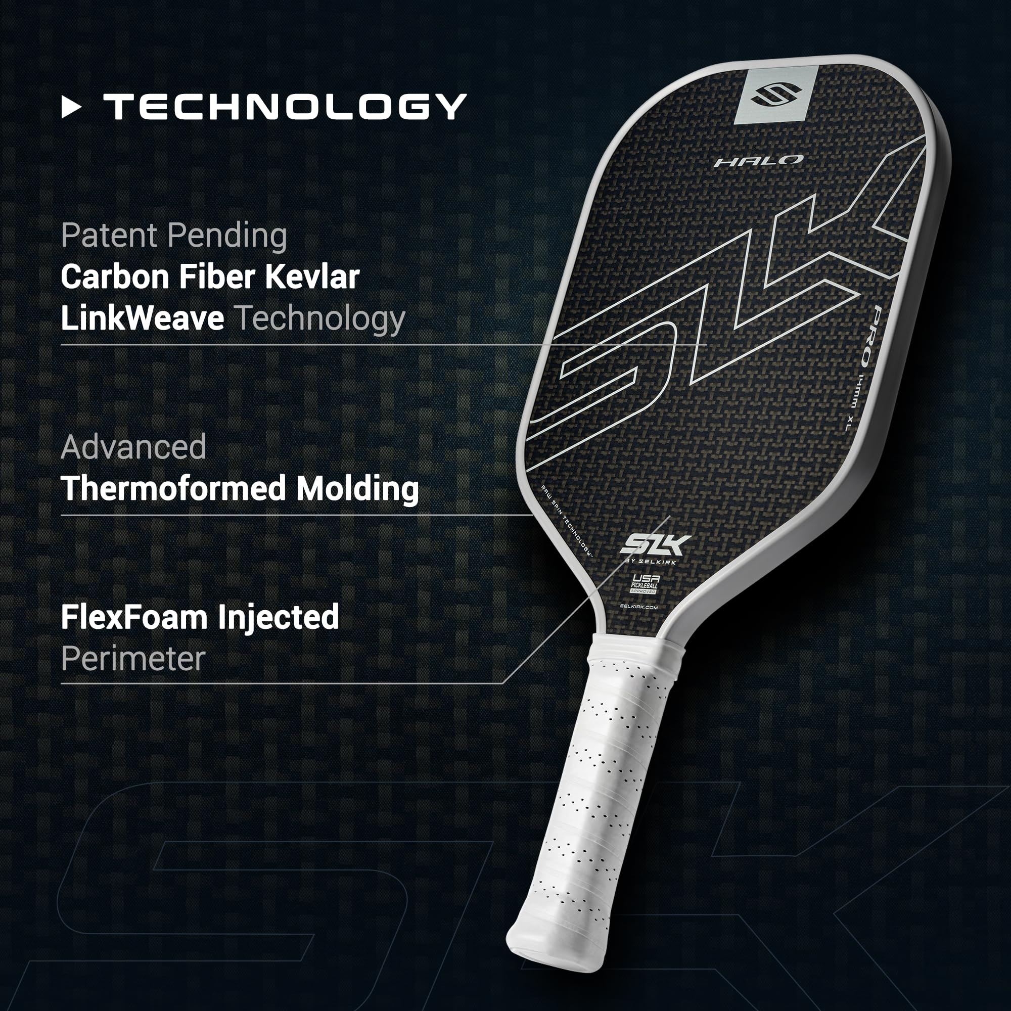 Amazon.co.jp: Selkirk Sport SLK Halo Pro ピックルボールパドル