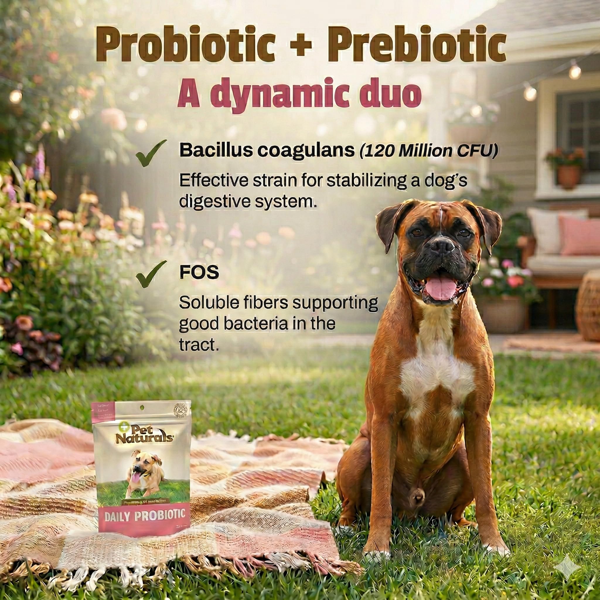 Mascota del Natural de Vermont Diario para Perros, para la Salud digestiva Probiótico Suplemento, 60 Bite tamaño Suave – Chucherías