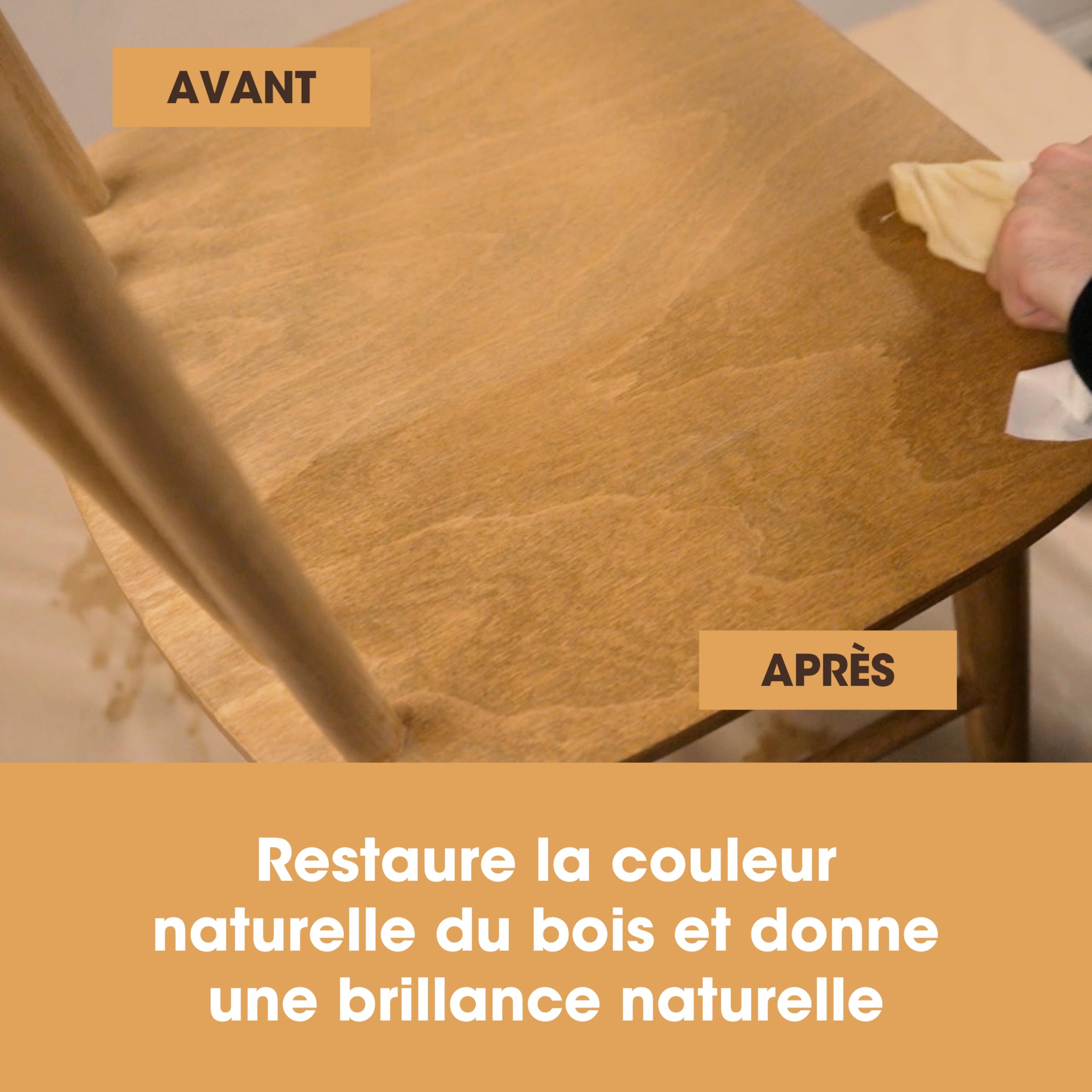 Cire d'Abeille Furniture Clinic pour Bois & Meubles Incolore 200 ml – Cire Naturelle Entretient Nourrit Protège