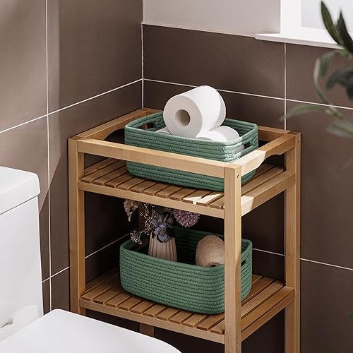 Miniatura 30 de UBBCARE Paquete de 2 canastas pequeñas, canastas de almacenamiento tejidas para organización, canasta de regalo pequeña, canasta de juguetes