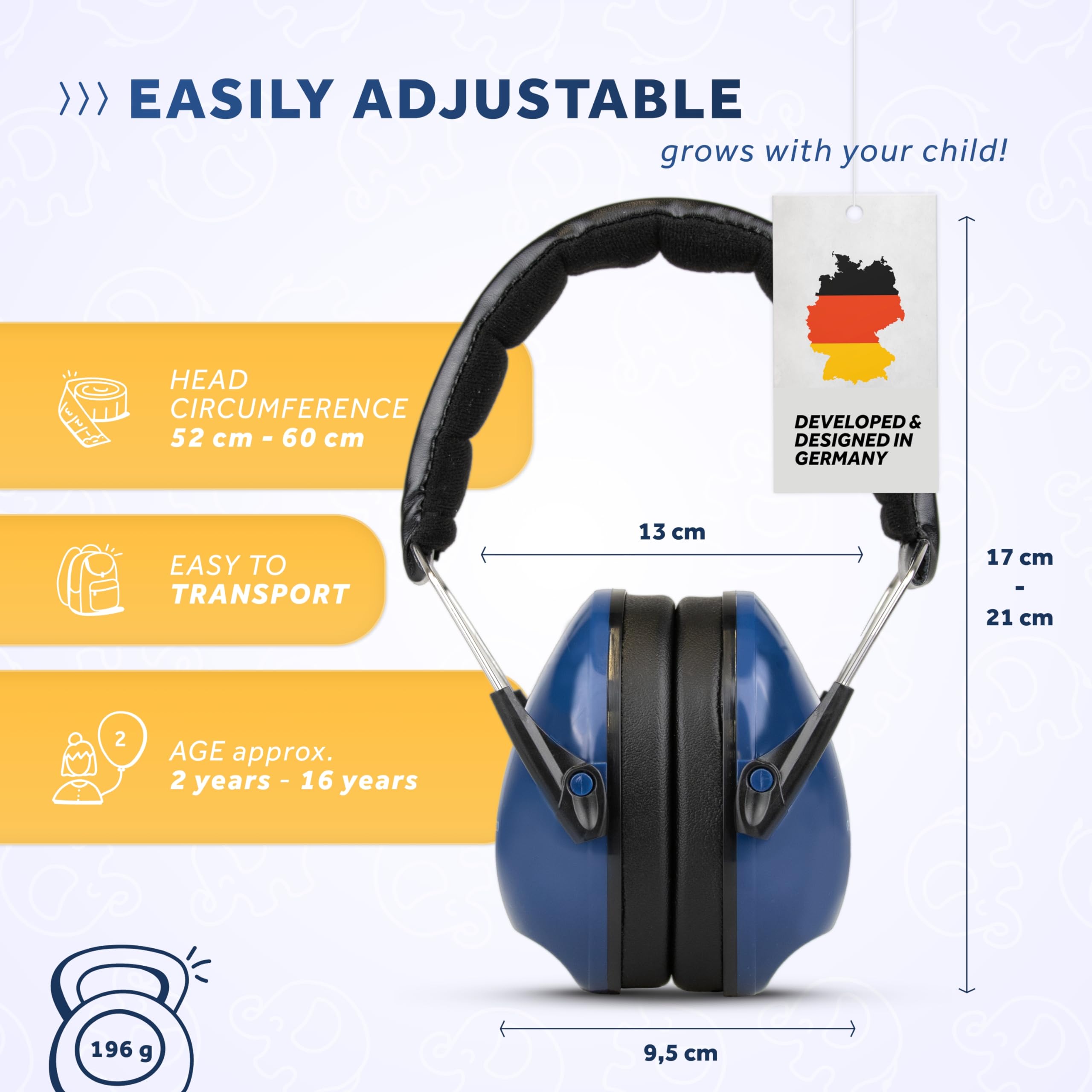 Schallwerk ® Ear defenders Kiddies, Ocean Blue - Image 4