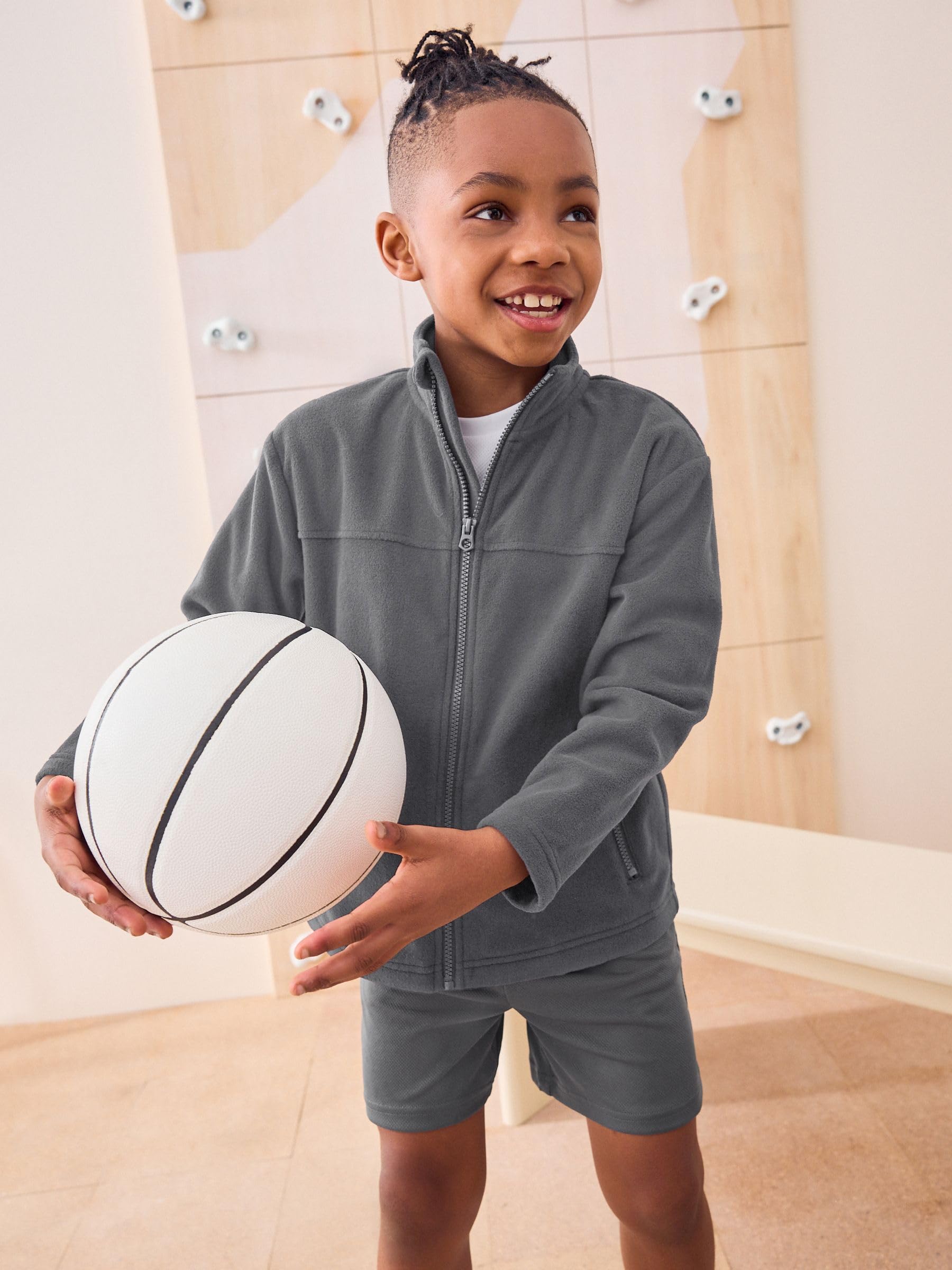 NEXT Niños Chaqueta de forro polar con cremallera y bolsillos