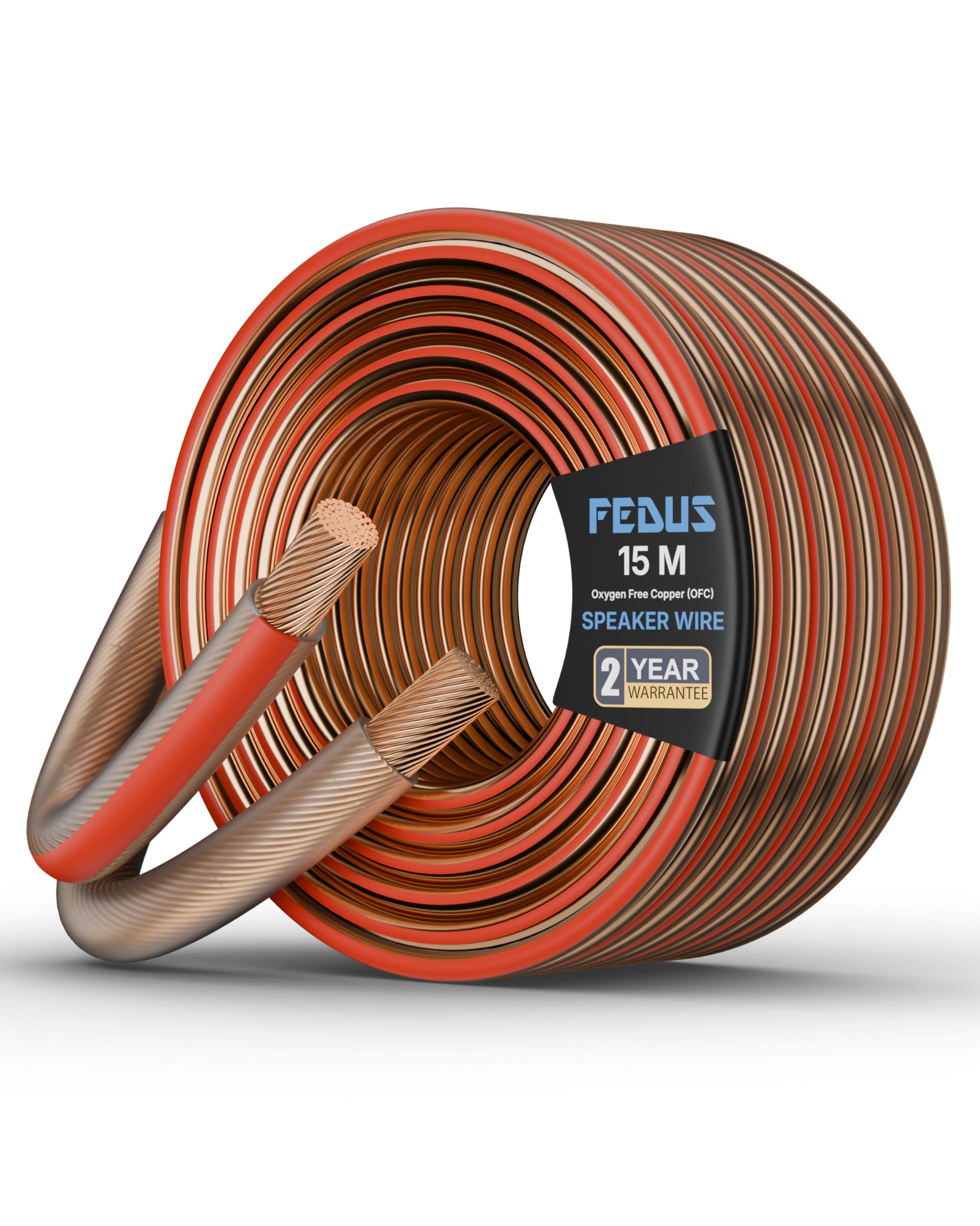 FEDUS 16 Gauge/AWG Speaker Wire 5M 16Ft Oxygen-Free Copper 2 Conductors Audio Speaker Cable for Car Speakers Stereos, Subwoofer, Home Theater Speakers, HiFi Surround Sound system, Radio — Amazon image 12
