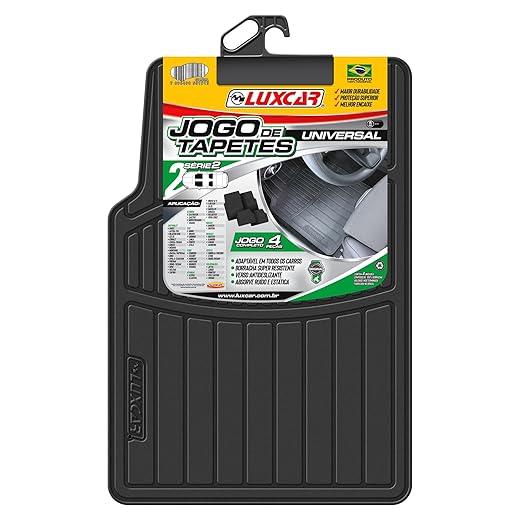 Kit de 4 peças, TAPETE BORRACHA UNIVERSAL SÉRIE 2 Luxcar Universal