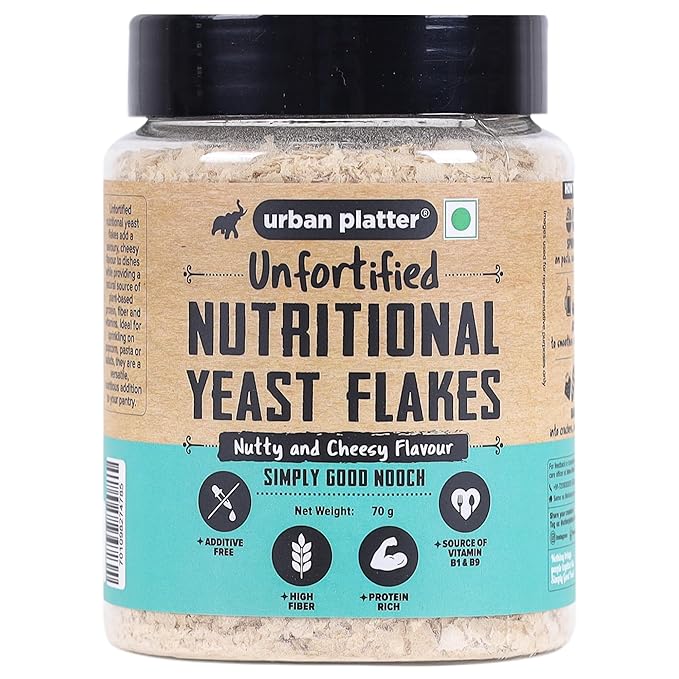Urban Platter Nutritional Yeast Flakes, 70g (Unfortified | Plant Based | Nutty and Cheesy Flavour)
