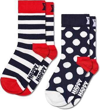 Happy Socks Kids Calzini Unisex Bambini E Ragazzi – Colorful Friends, Cotone Biologico, Antiscivolo, Confezione Regalo