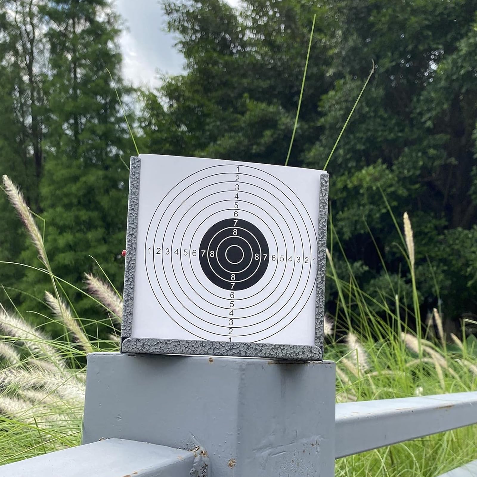 ATFLBOX BB Trap Target z 20-częściową papierową tarczą i resetowanym celem strzeleckim do Airsoft Pellet Gun Rifle BB Gun