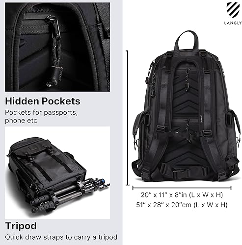 Miniatura 4 de Mochila para cámara Multi Globetrotter, Negro -, Mochila para cámara de diseño, bolsa para cámara, bolsa impermeable para cámara, bolsa para cámara