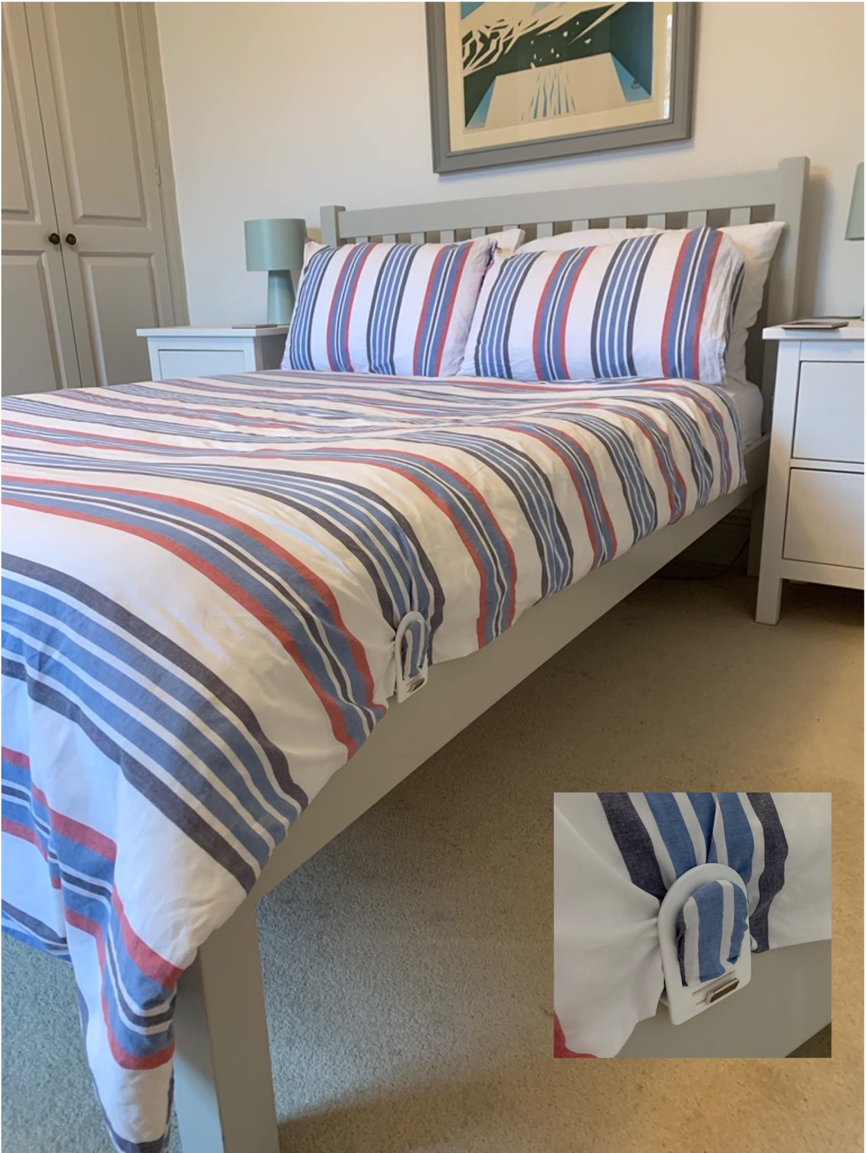 Cosy Grips Duvet Bed Clips for Super King Size Beds - Holders Grippers Straps Fasteners Guard