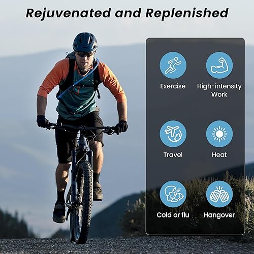 Miniatura 7 de 24 paquetes de electrolitos en polvo, 7 sabores sin azúcar, paquetes de hidratación líquida diaria IV, baja en sodio, lima limón, sandía, fresa,