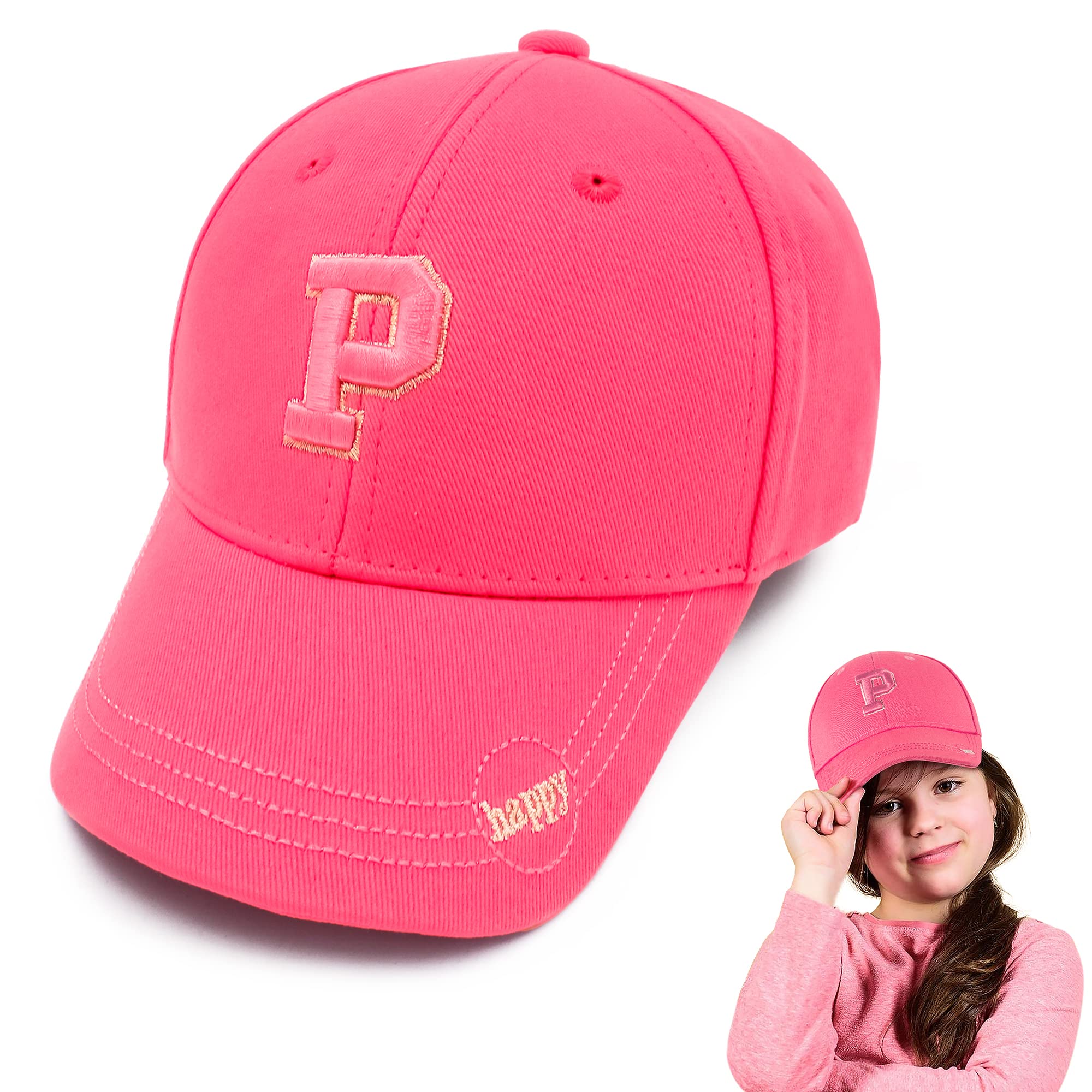 VRITRAZPlain Classic Little Sports Cap for Active Kids, Baby Girls and Boys 3-12 Years