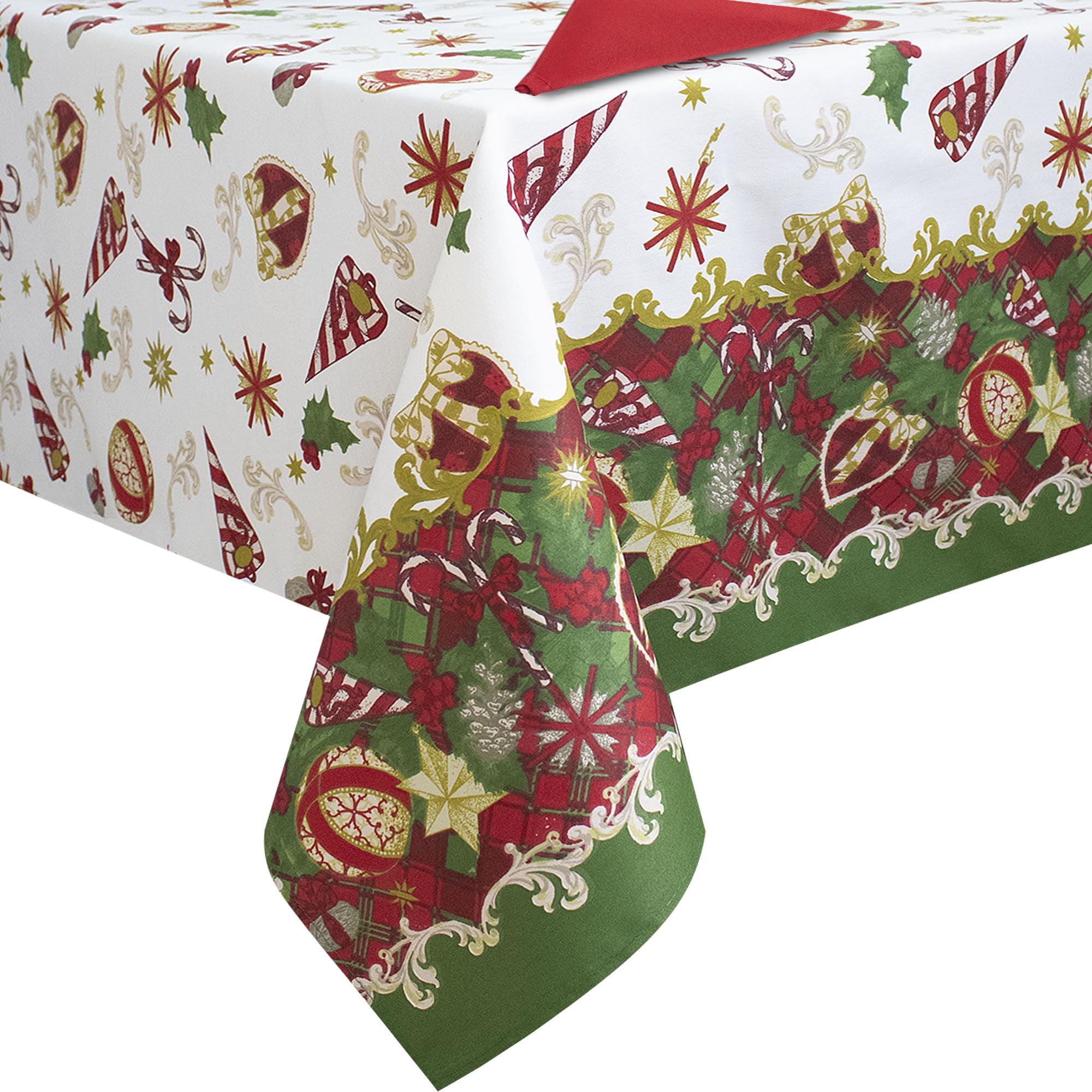 Weihnachtstischdecke Tafelservice + Servietten Weihnachten 24 Plätze 6979