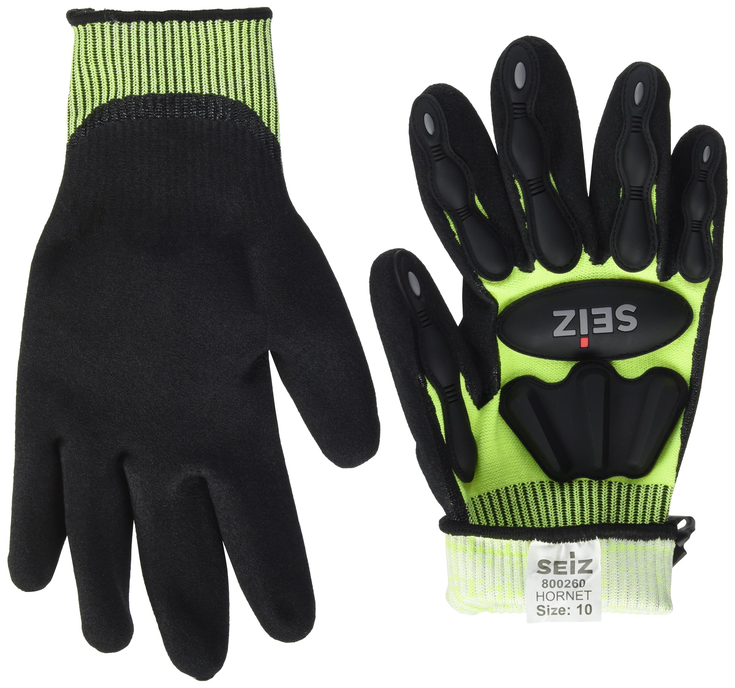 SEIZ 800260 Hornet Universal Life Saver Glove Yellow/Black, XL/10, Yellow/Black, 1 Tools & Home Improvement