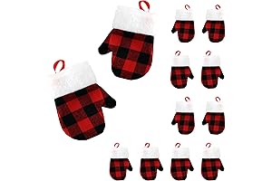 24-Pack Christmas Little Stockings: Festive Holiday Mini Mittens for Tree, Wreath, Mantle
