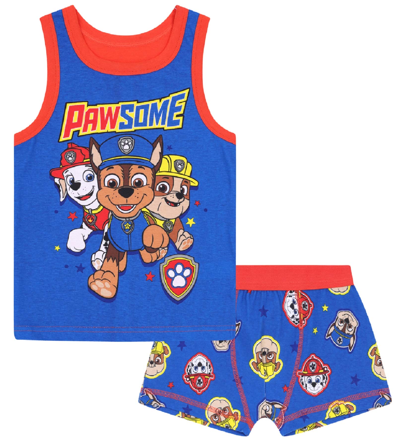 PAW Patrol Official Gift Boys Boxer Shorts & Vest Set