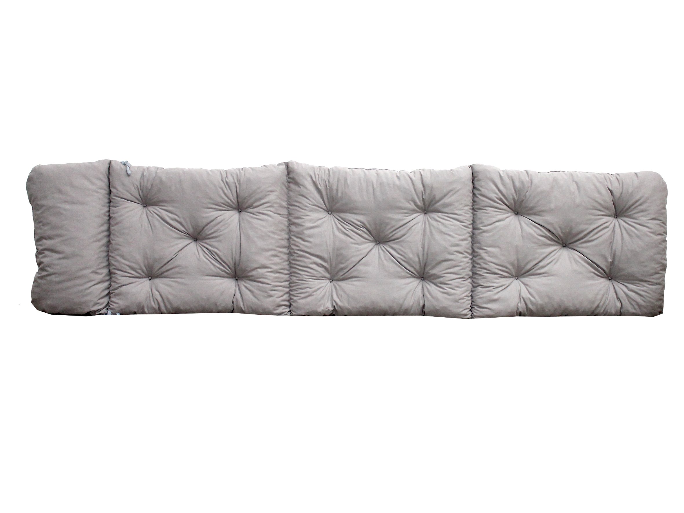 Cojín para Tumbona, Gris, Aprox. 195 x 49 x 8 cm, cojín, Almohada