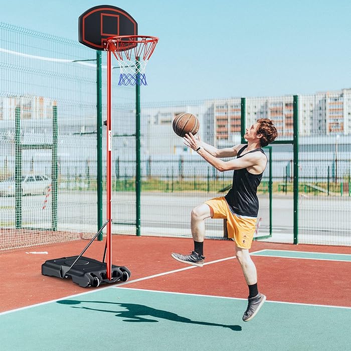 Buy Maxmass Adjustable Basketball Stand, Portable Basketball Hoop Set