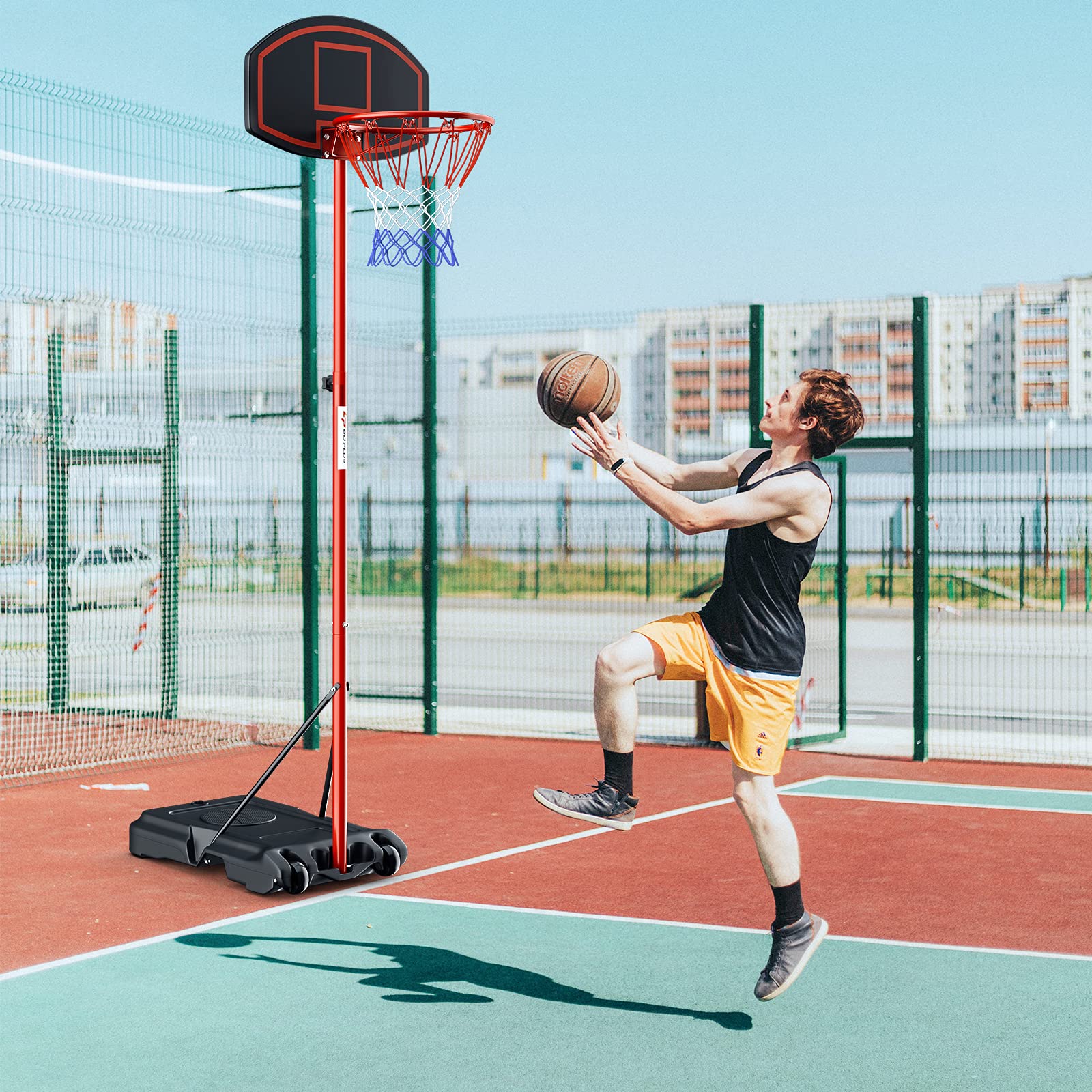 Buy Maxmass Adjustable Basketball Stand, Portable Basketball Hoop Set