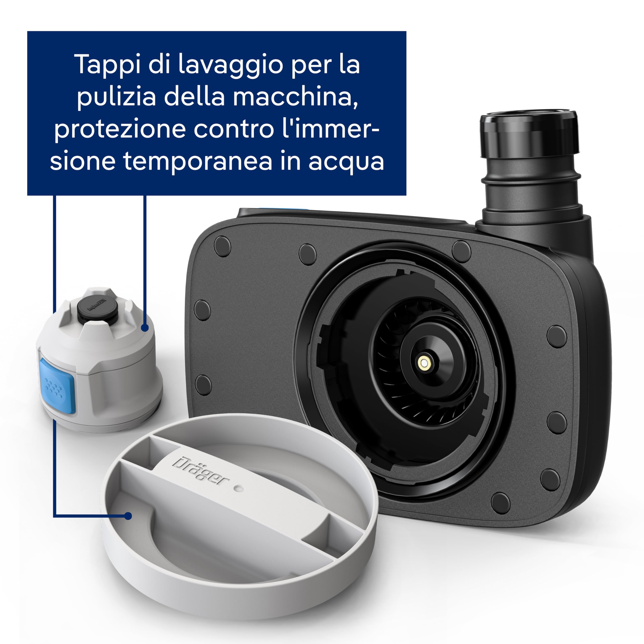 Dräger X-plore 8300, Respiratore a filtro assistito, Protezione avanzata contro polveri e particelle, Lavora in totale sicurezza, set PAPR con filtro P3