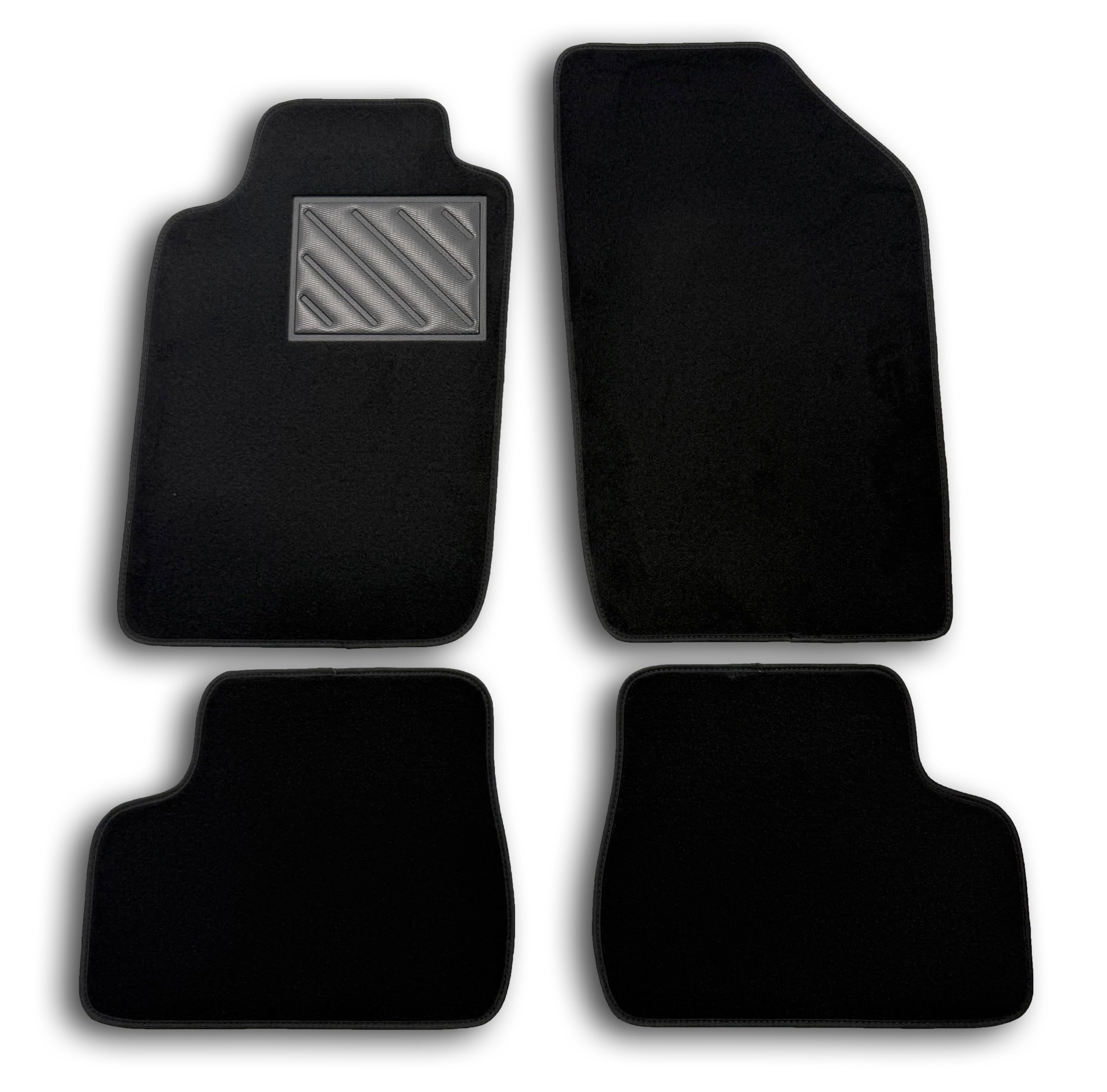 MTC - Alfombrillas para Peugeot 206 a Partir de 1998 - Alfombrillas a Medida - Antideslizantes - Talonera en PVC (cloruro de polivinilo) - Clips de fijación