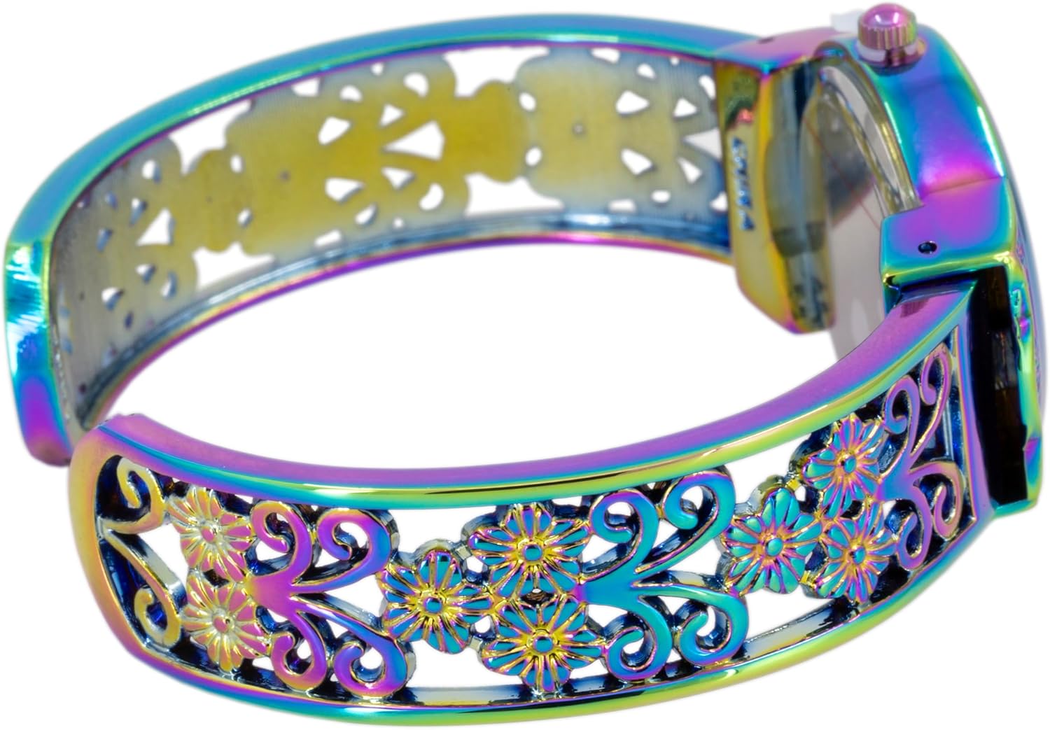 Blekon Collections Japanese Quartz Women's 28mm Case Elegantly Designed Cuff Bangle Watch