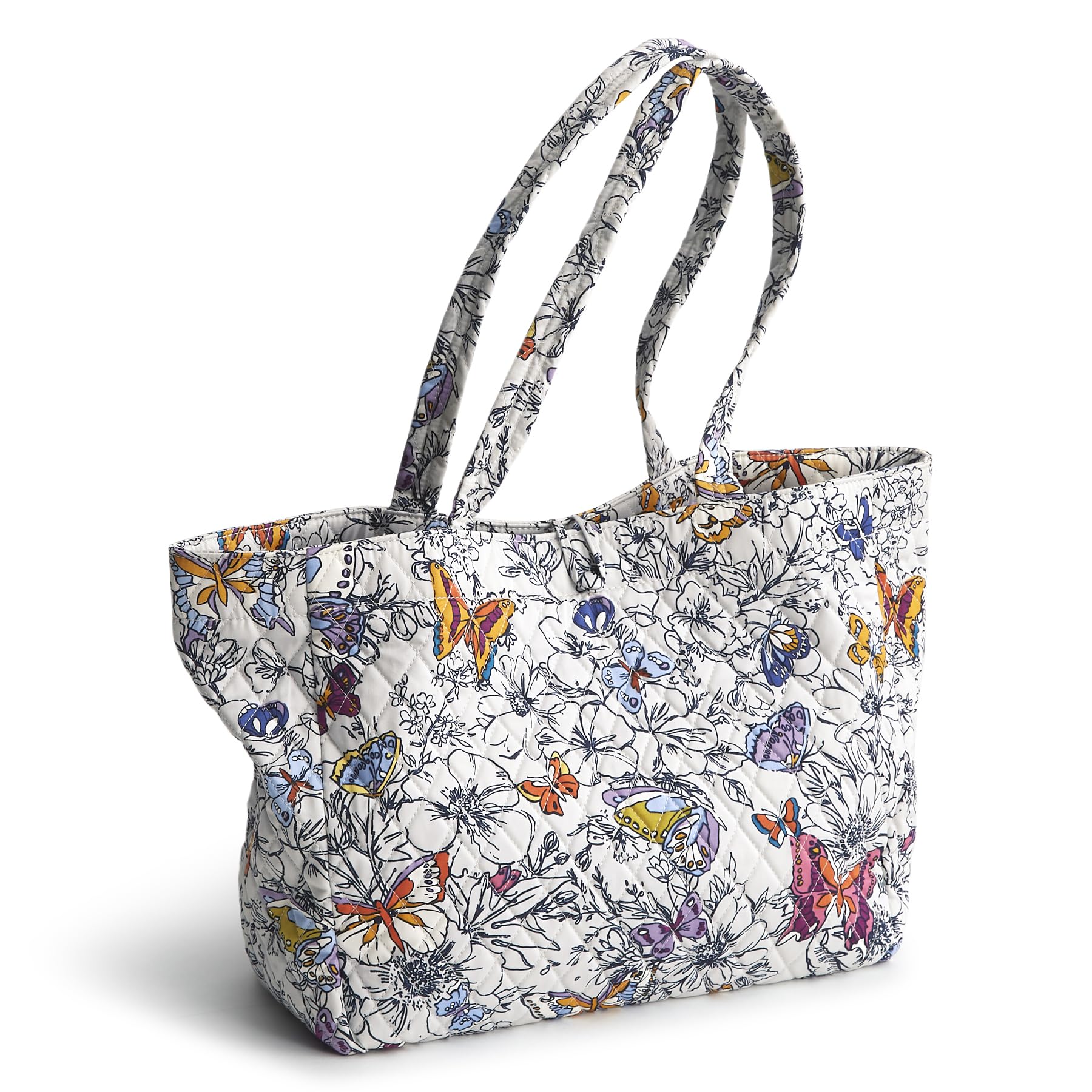 Vera Bradley Women's Cotton Small Hathaway Tote, Wing + Bloom, One Size