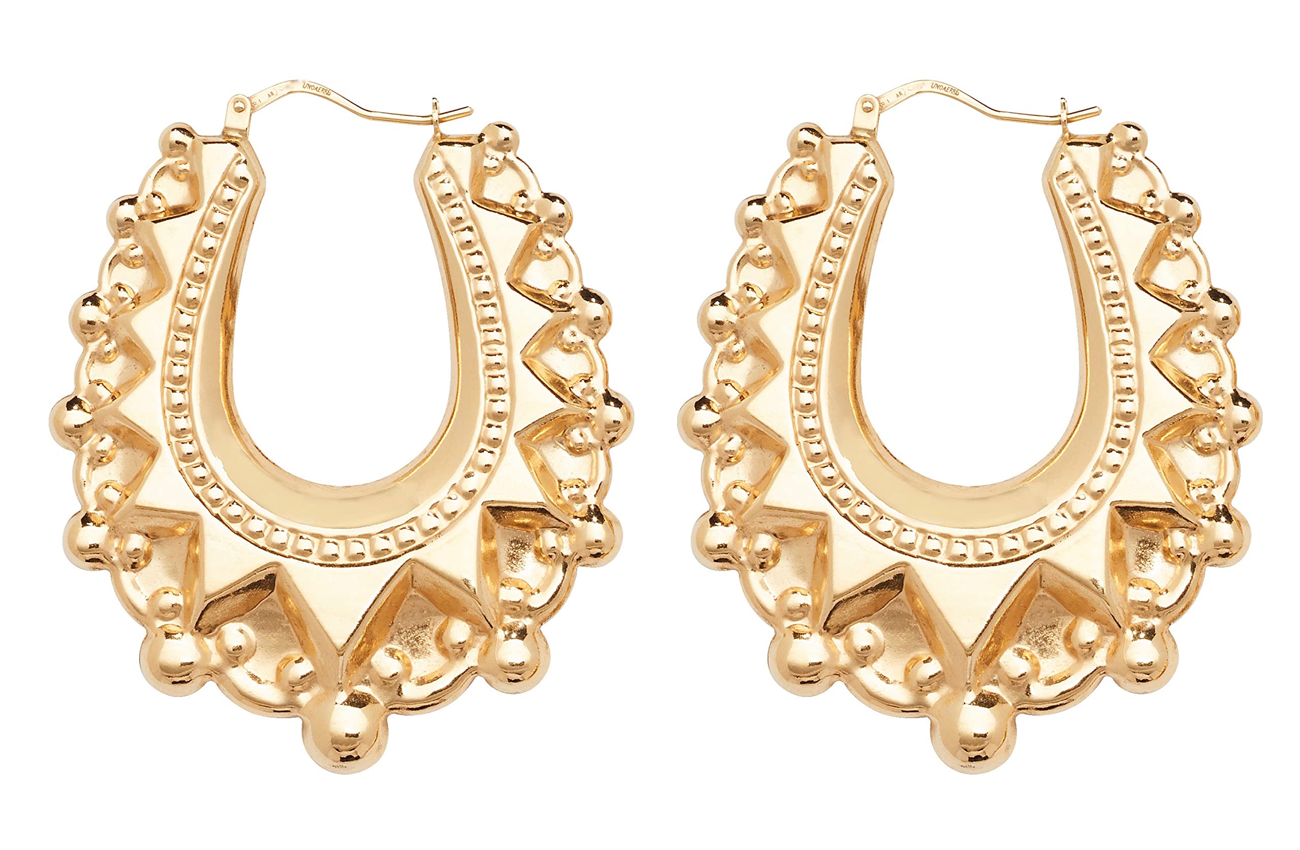 Pendientes De Oro Amarillo 9K Flores Doradas