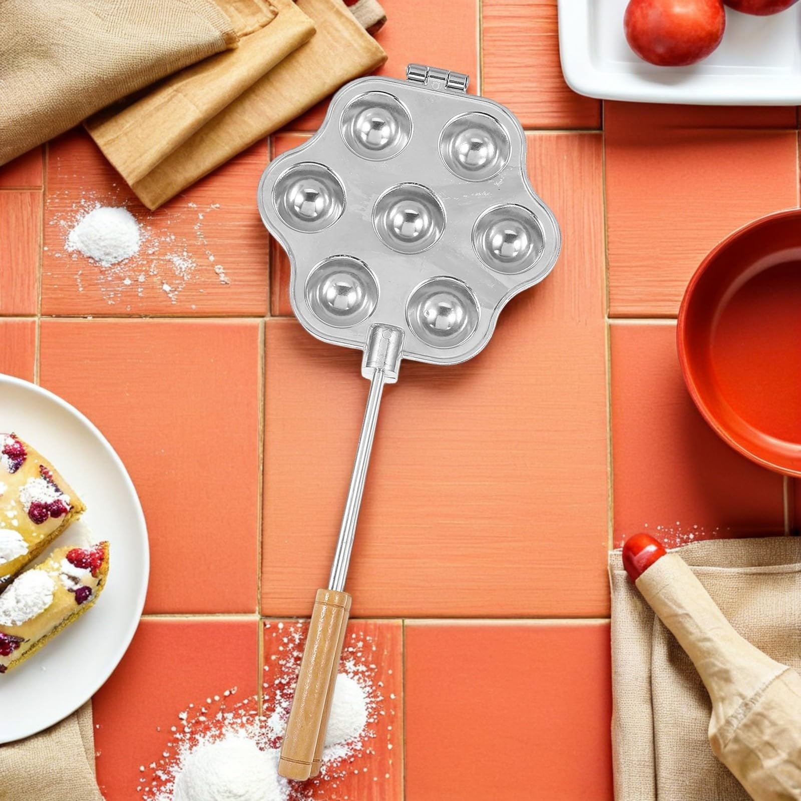 Moule à Tartelettes Fleur Plat en Aluminium, Lot de Cuisson Polyvalent