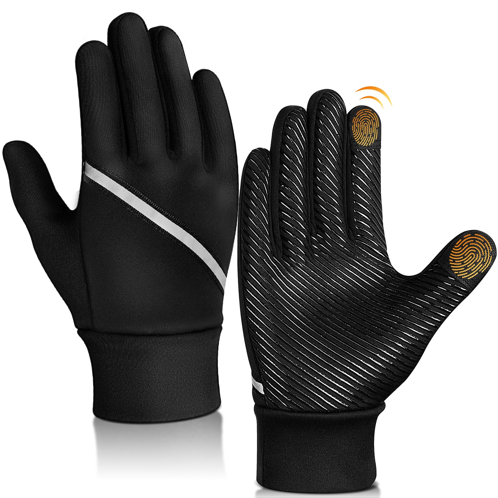OOPOR Winter Warm Running Kids Gloves - Cold Weather Thermal Bike Snow Ski Sports Mittens Aged 4-12 Boys Girls