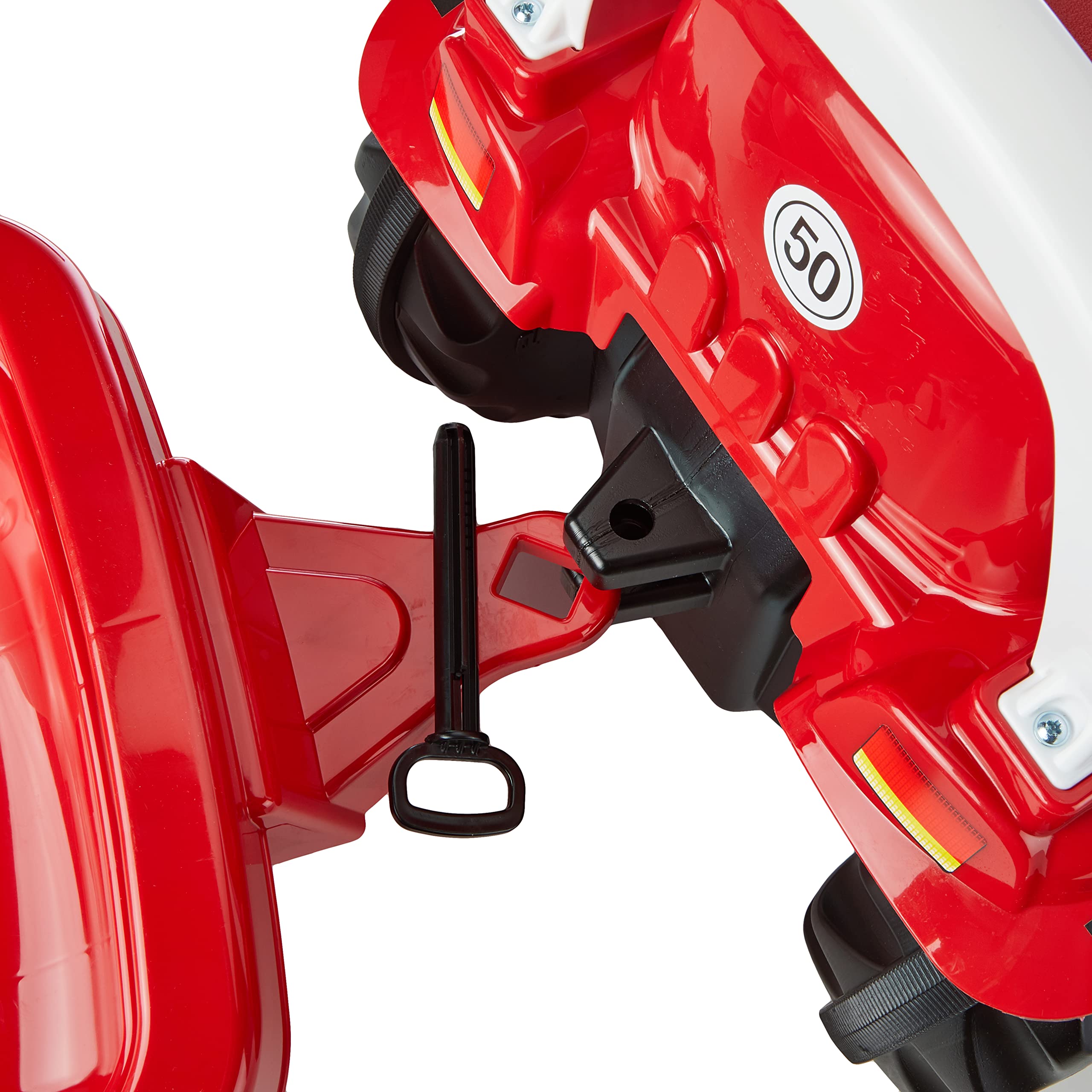 Rolly Toys rollyKid Steyr 6165 CVT Trettraktor (mit Anhänger, für Kinder ab 2,5 Jahre, Flüsterlaufreifen, Überrollbügel) 012510, Rot/Ausflug, Einfarbig (Getaway Solids)