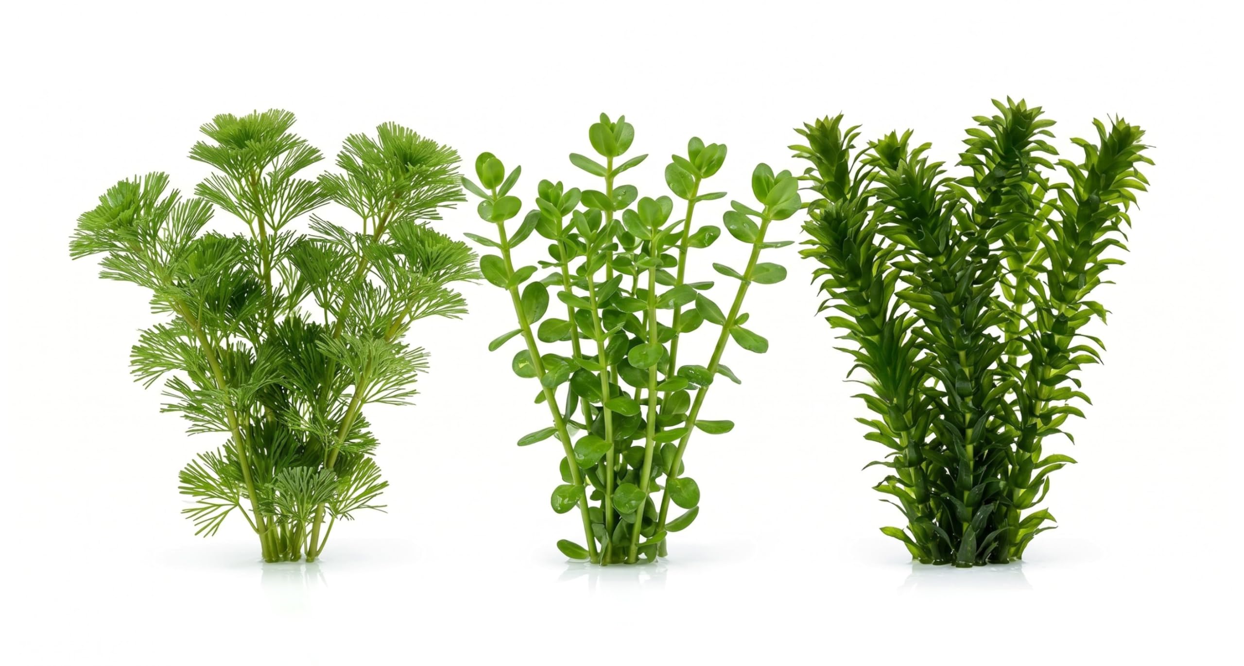 Set 3 Piante Vere Acquario Cabomba Bacopa Elodea Densa Kit Piante Vive Acqua Dolce Facili da Coltivare