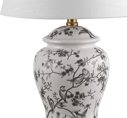 Miniatura 5 de JONATHAN Y JYL3005C Penélope - Lámpara de mesa LED clásica de 22 pulgadas, estilo chinoiserie, mesita de noche, mesita de noche para dormitorio,