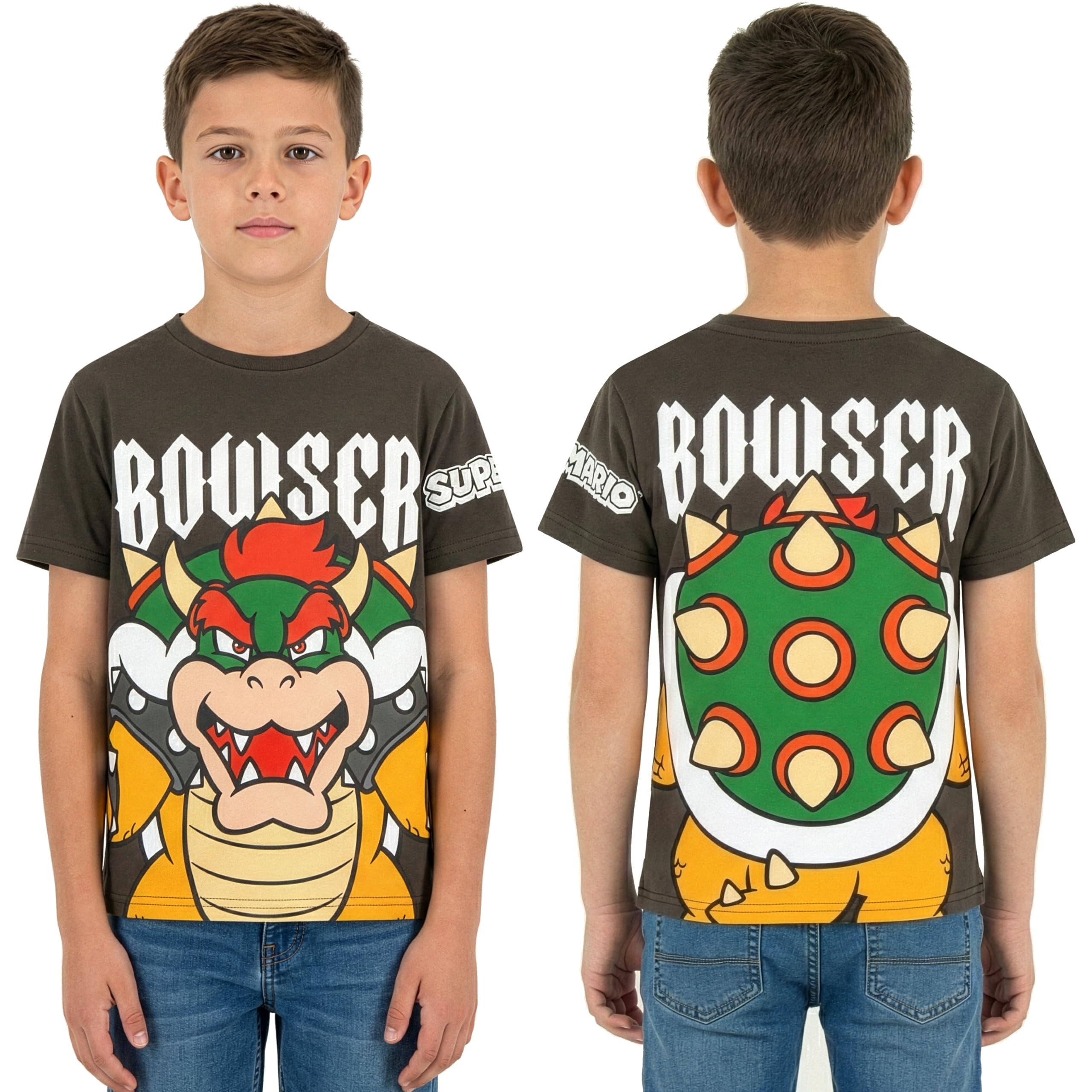 Super Mario Tshirt Als Cooles Jungen Tshirt - Stylisches T Shirt Jungen & T-Shirt Kinder Mit Bowser Design - 3