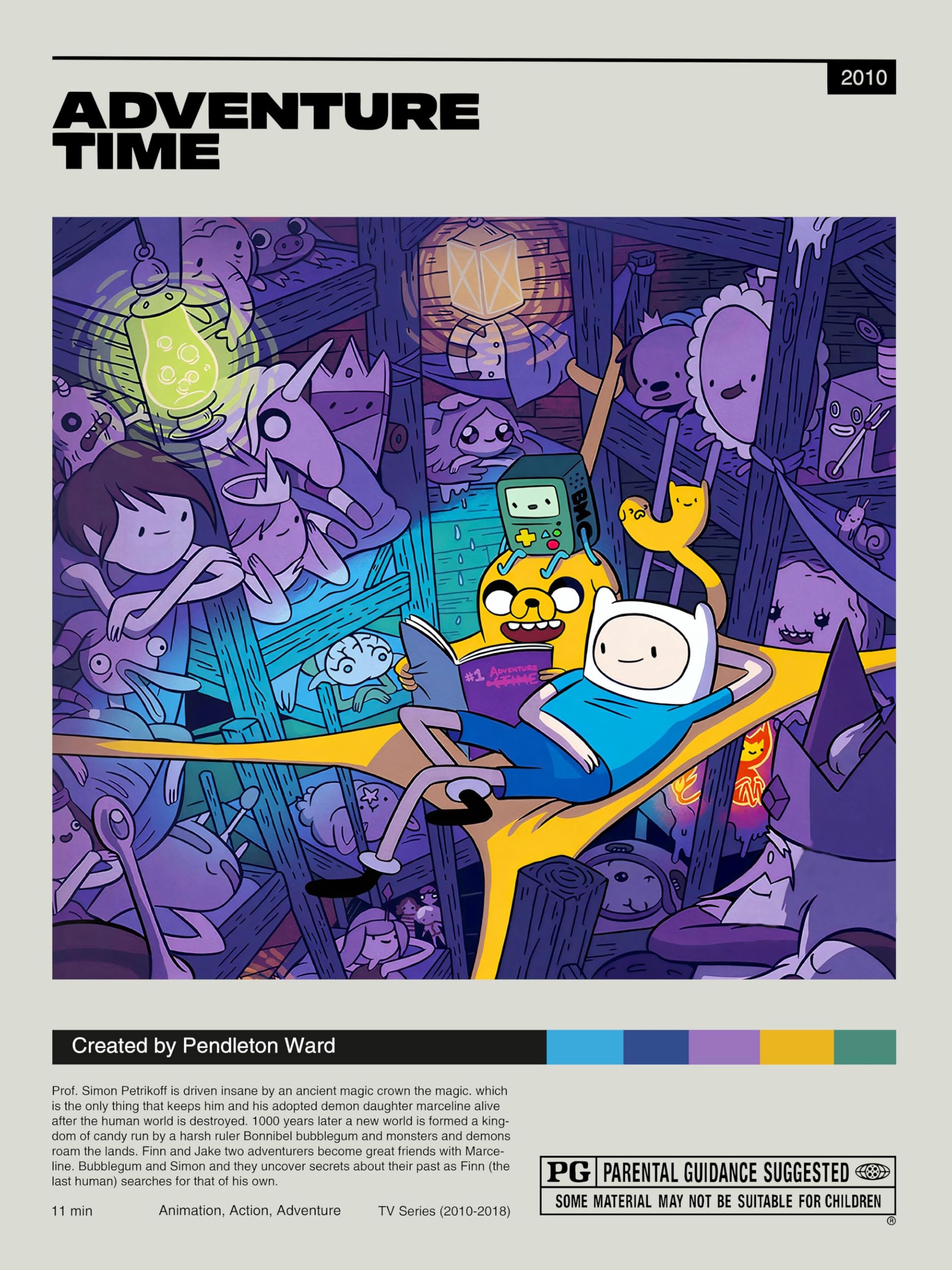 Adventure Time Minimalist Poster 30 x 40 cm
