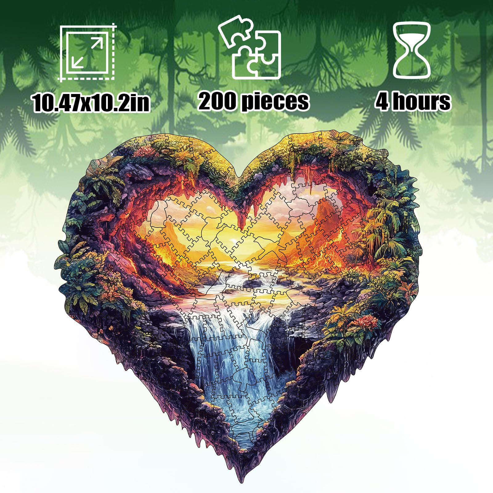 Wooden Puzzles for Adults 200 pcs Wooden Jigsaw Puzzles for Adults,Irregular shape animal puzzle, Christmas game gifts - Image 2