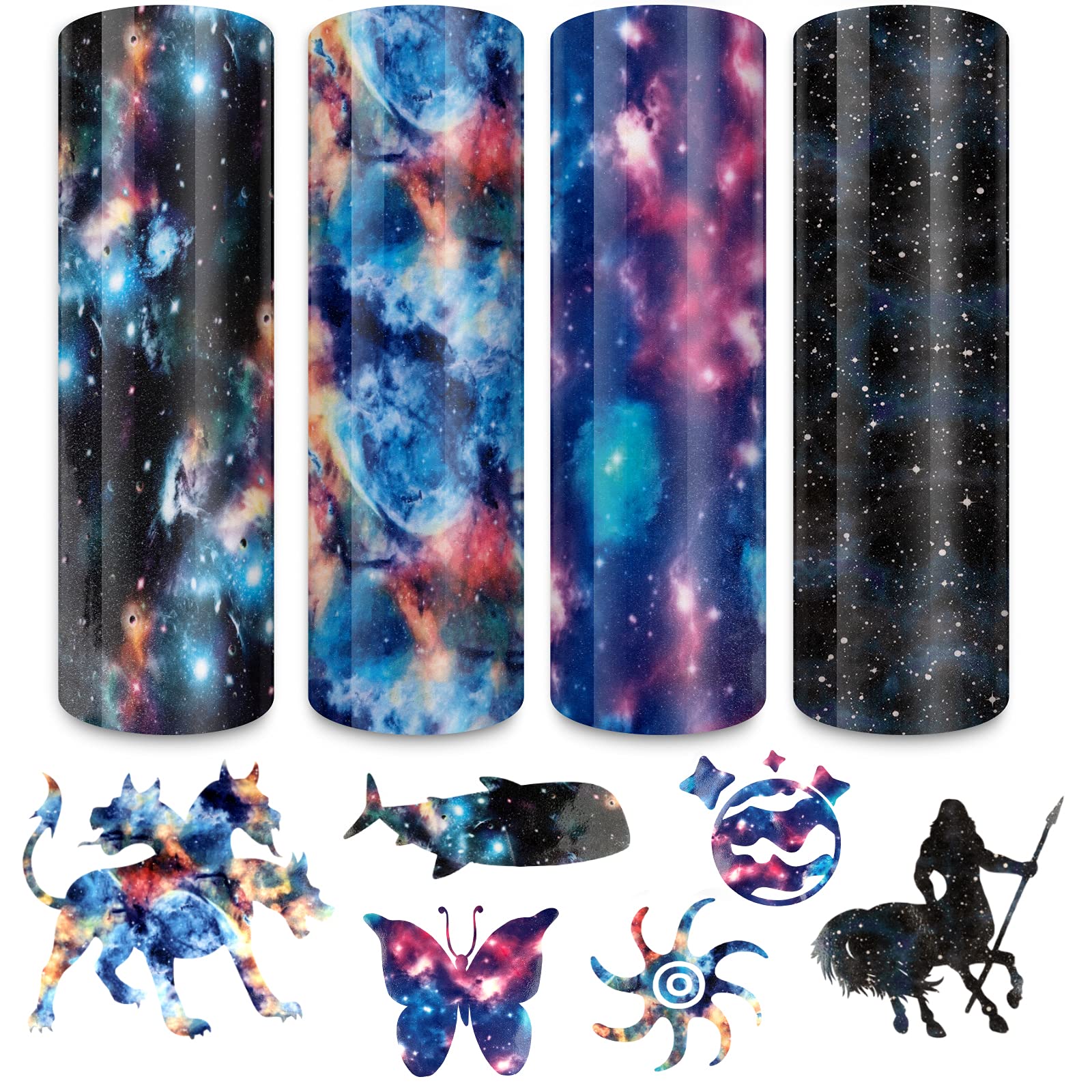 Buy Galaxy HTV Heat Transfer Vinyl HTV - 4 Pack 12x10 inch Star Glalaxy