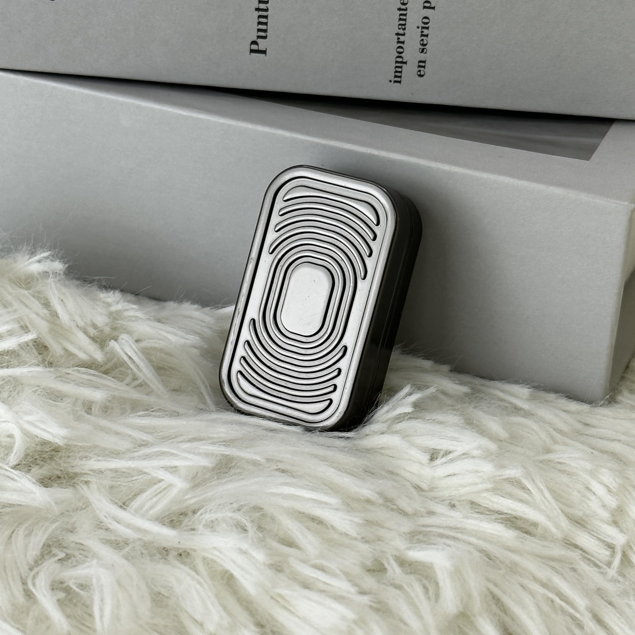 T-Conceal Push Card CP3 EDC Fidget Sliders Fidget Stress Relief Adults Magnetic Metal Toys, Silver, Small - Image 2