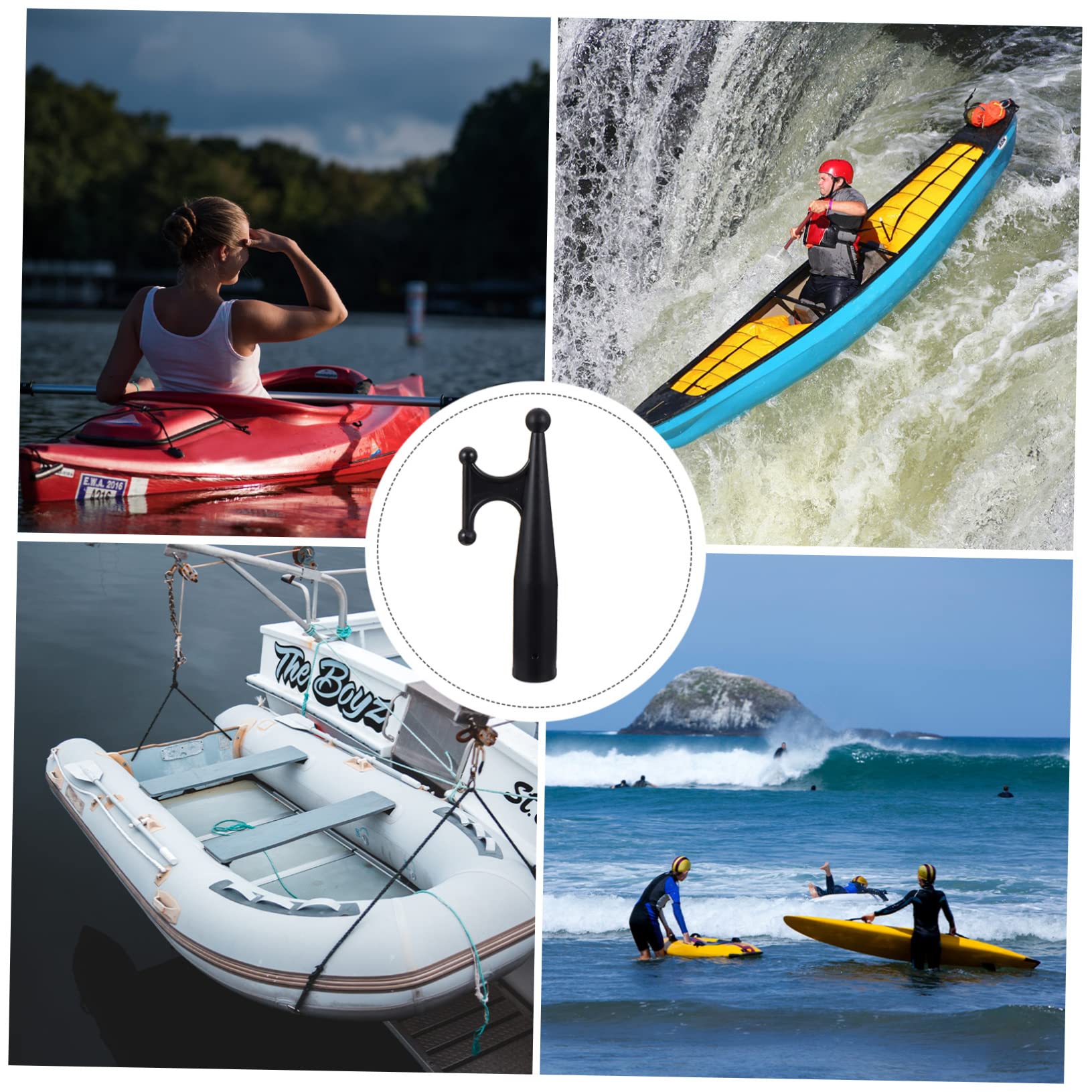 Cabilock Plastic Boat Hook Mooring Marine Nylon Floating Hook Push Pole Boat Hook Boat Hook for Boat Replacement Boat Hook Boat Hook for Yacht Ocean Black Hardware Boat Hook Floating Hook