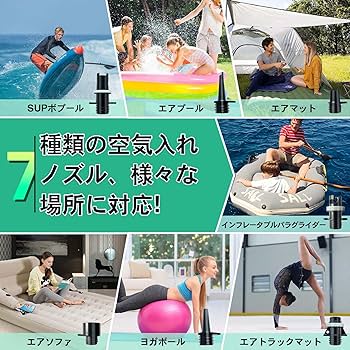 Amazon.co.jp: SUPエアポンプ 電動空気入れ エアーポンプ 20PSI