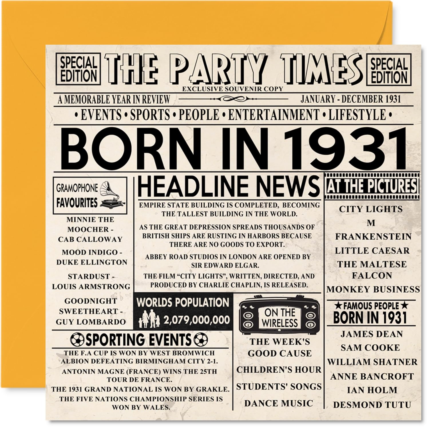 19th Birthday Cards for Men Women - Born In 2007 Newspaper - Happy 19 Birthday Card for Son Daughter Cousin Vintage Retro Back In 2007, 145mm Bday Greeting Cards — view 235