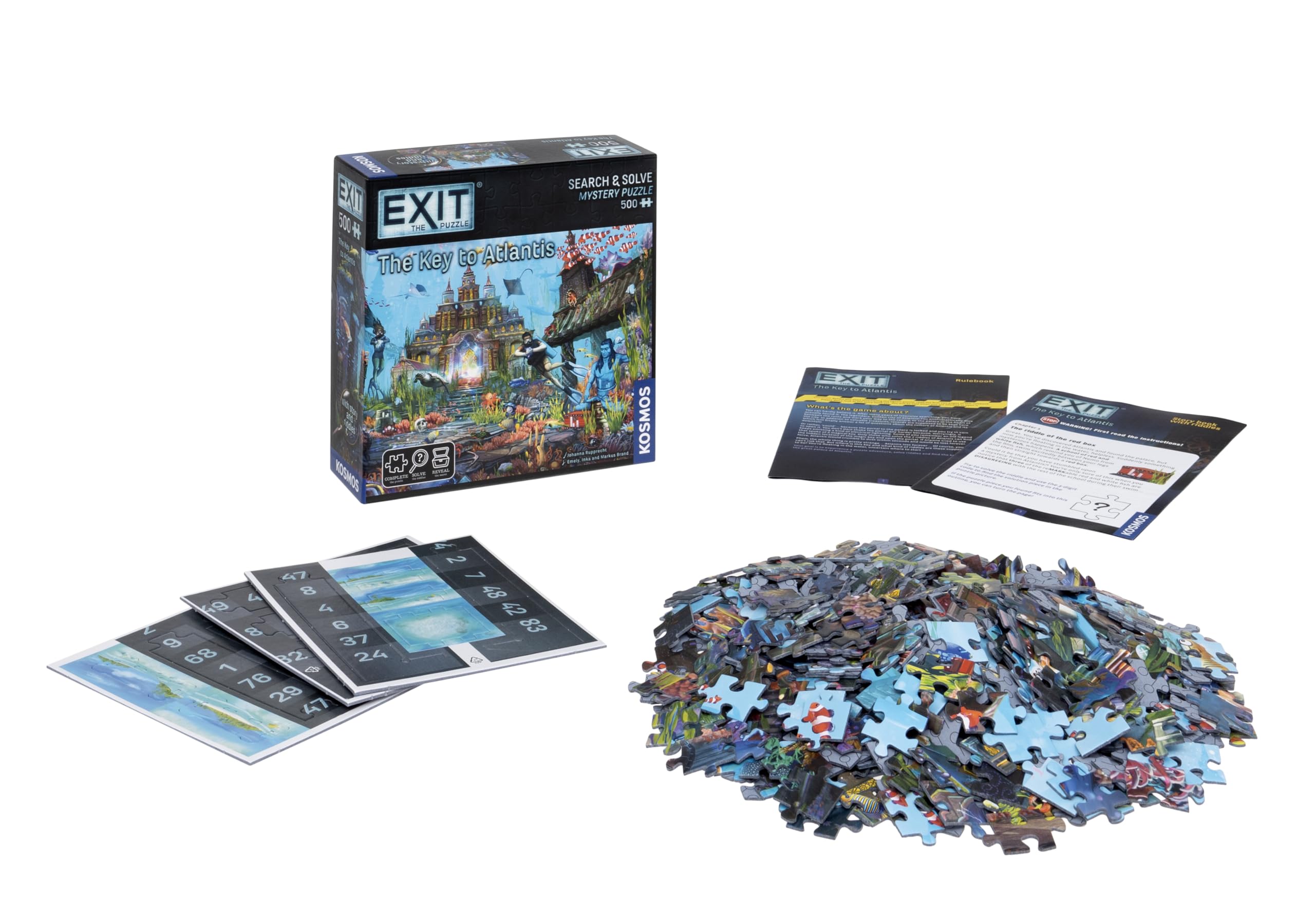 Thames & Kosmos EXIT: The Key to Atlantis Jigsaw Puzzle, Multi-color, 22 cm x 22 cm x 0.1 cm - Image 4