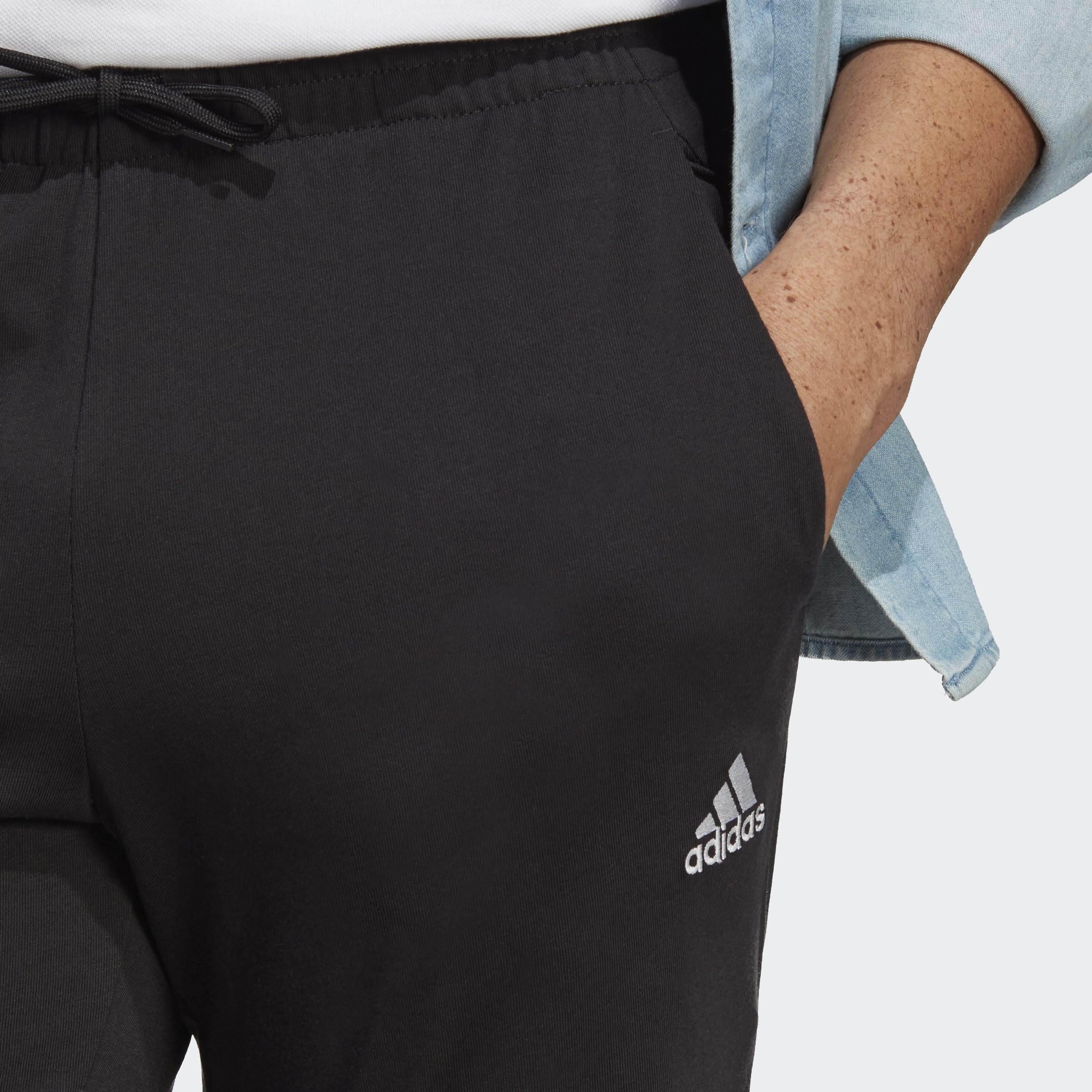 Adidas - Essentials Single Jersey Tapered Elasticized Cuff Logo Pants, Pantaloni Sportivi Uomo