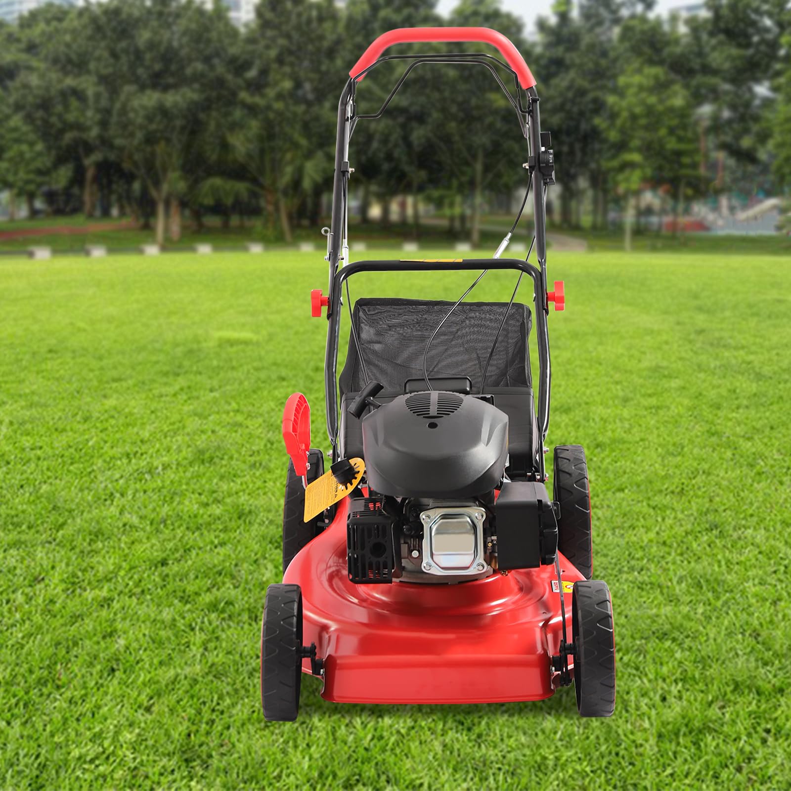 Cortacésped de gasolina, cortacésped de jardín, herramienta de cuidado de jardín, autopropulsado, 3 en 1, 173 cc, 8 alturas, ancho de corte 51 cm