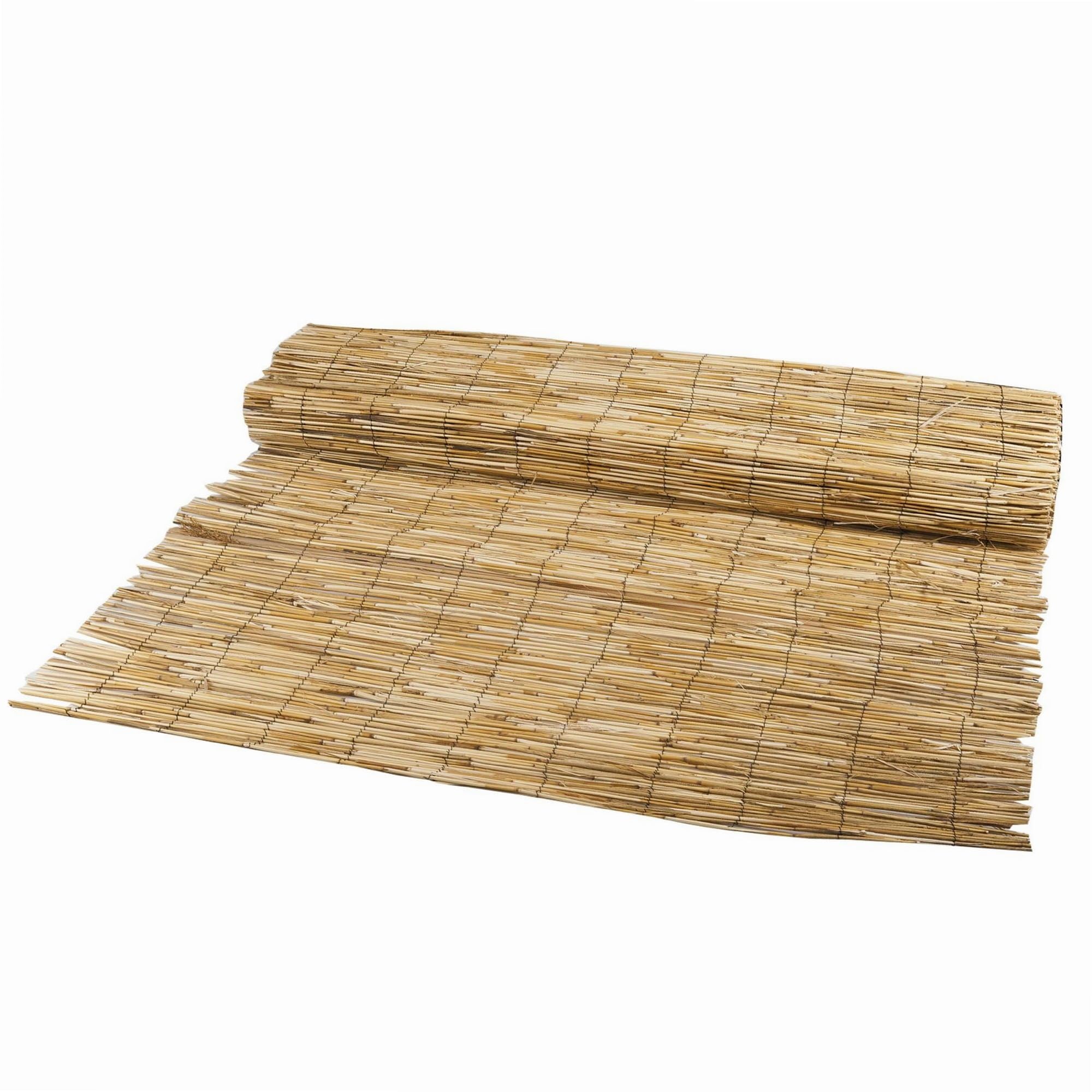 WERKA PRO Lot de 2 Brise-Vue Canisse en Roseau Naturel, 1 x 5 m, Liens en Fil de Fer Plastifié, Occultant pour Clôture et Terrasse (100 x 500 cm)