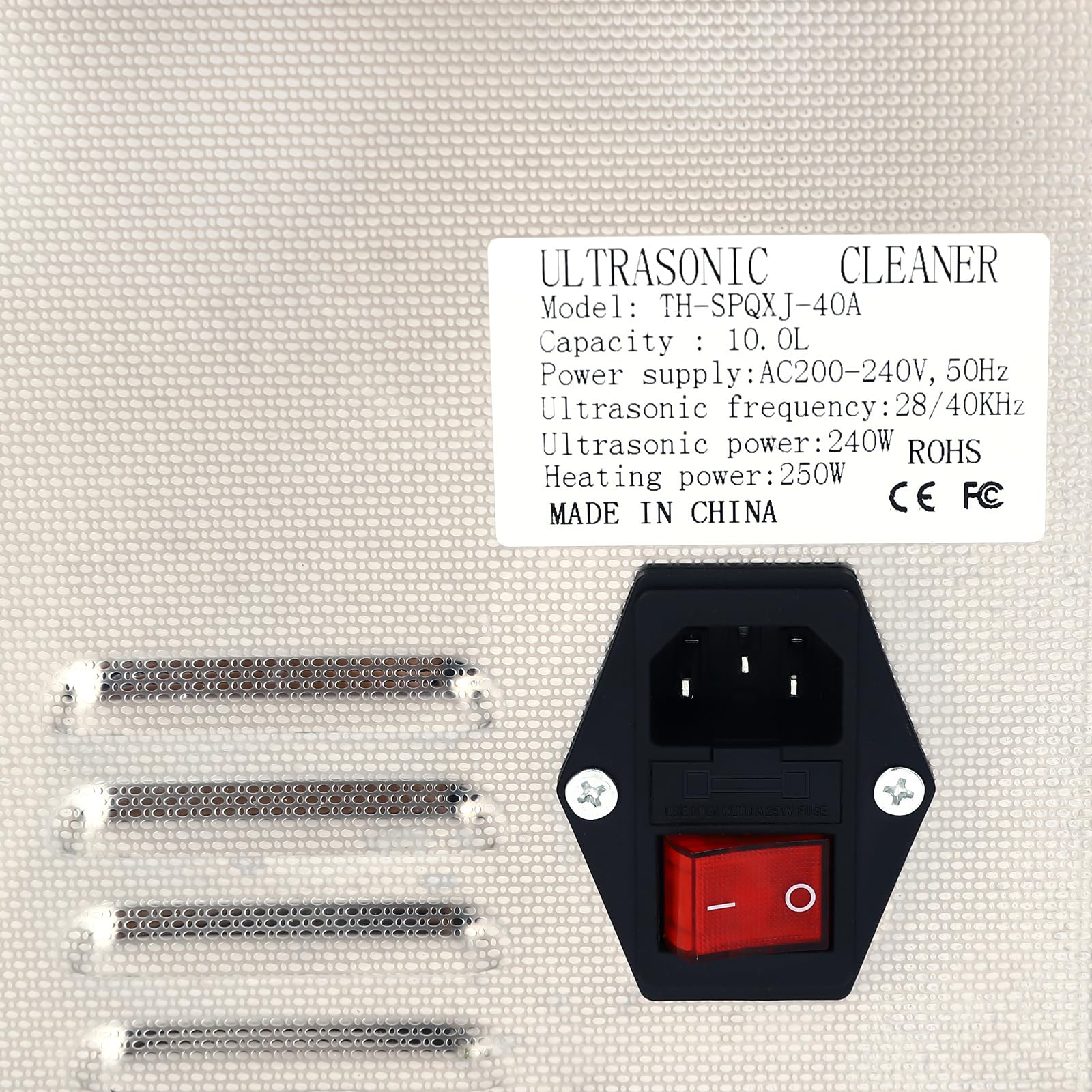 Myjka ultradźwiękowa, 10 l, 240 W, trzy tryby czyszczenia, ultradźwiękowe urządzenie czyszczące do domu, laboratorium, 39 x 32,6 x 35,5 cm