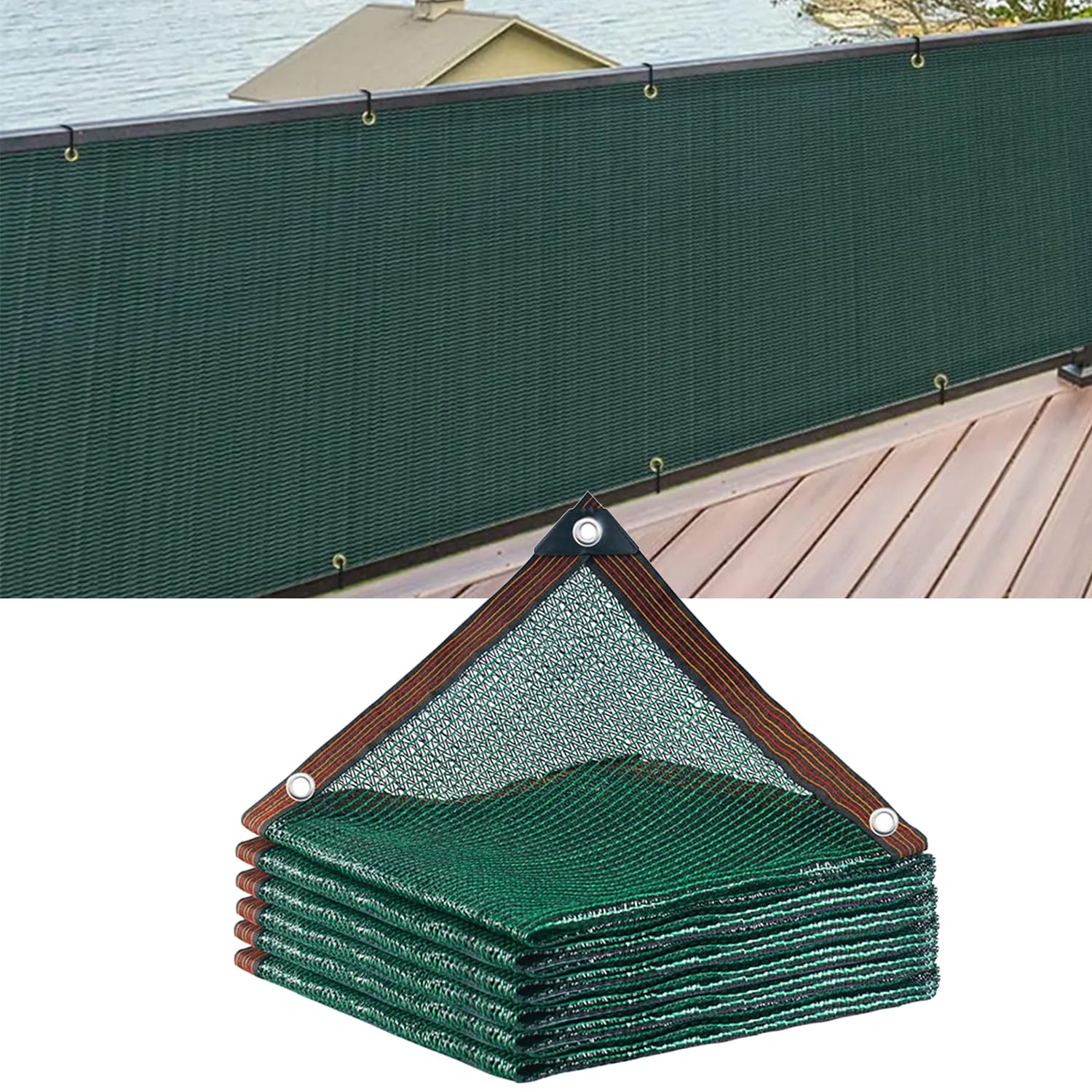 Proteccion contra el viento en terrazas con red resistente de 2x15m